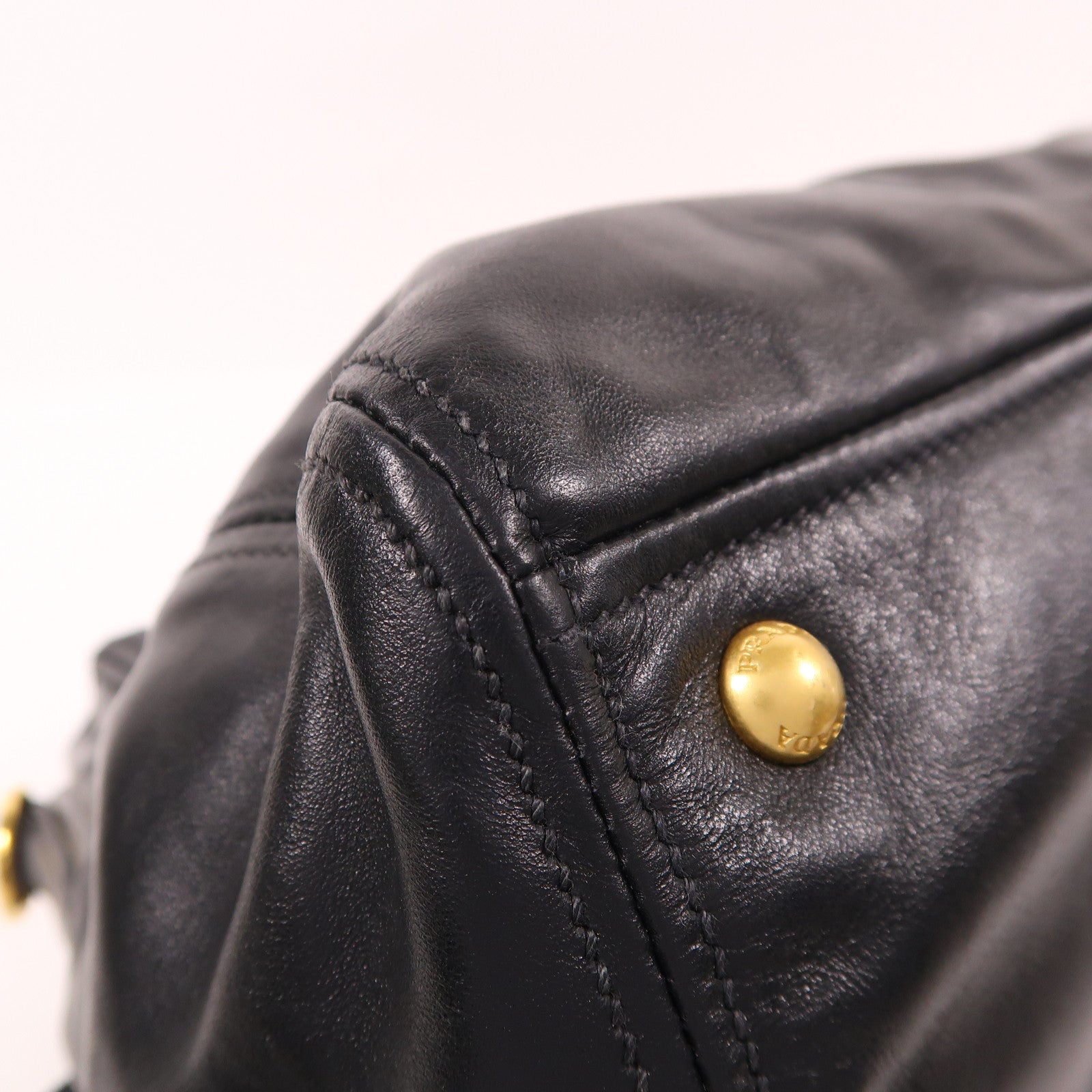 PRADA 牛皮皮革2 Way Shoulder金扣手挽肩背兩用袋