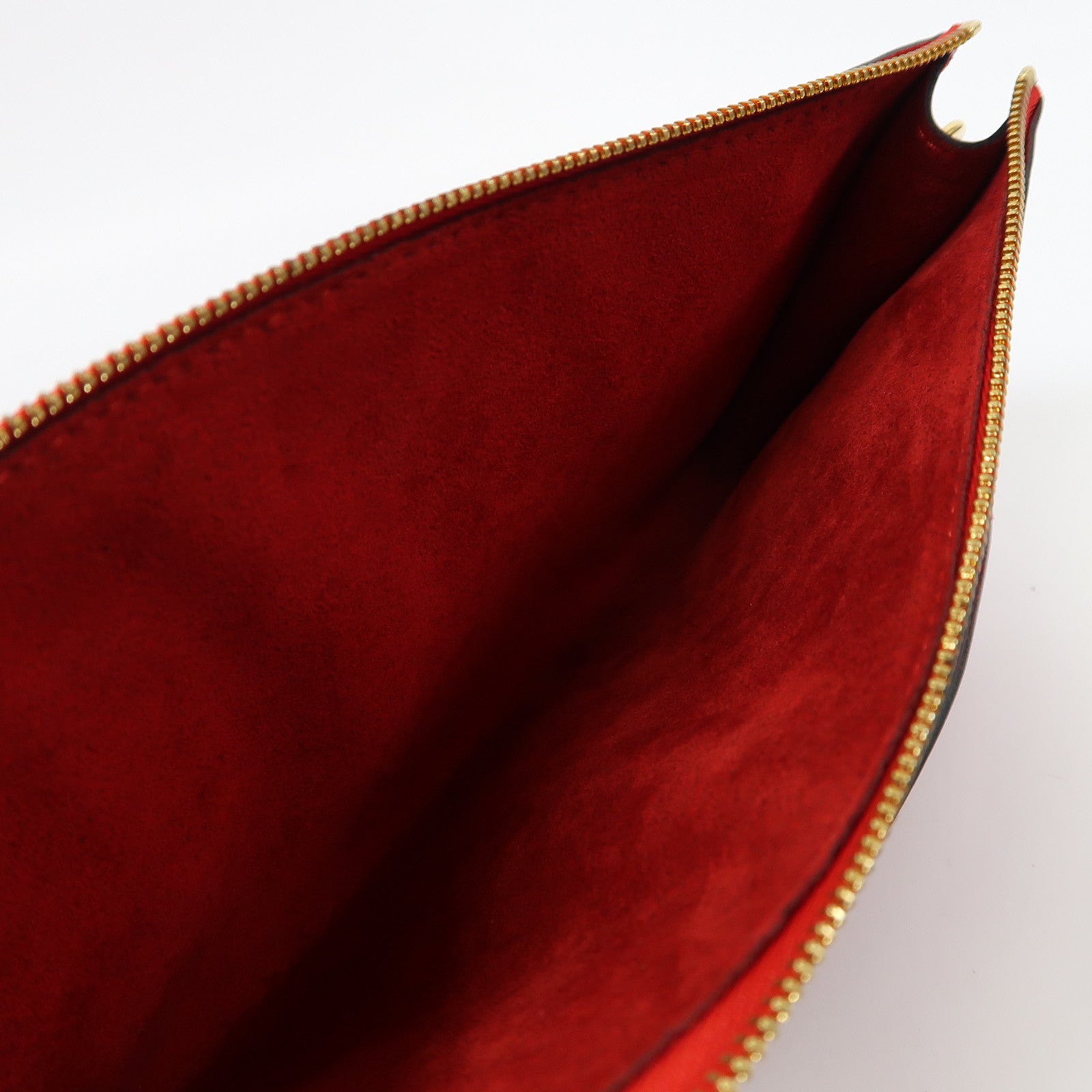 LOUIS VUITTON Epi Pochette Accessories金扣手拿包紅色