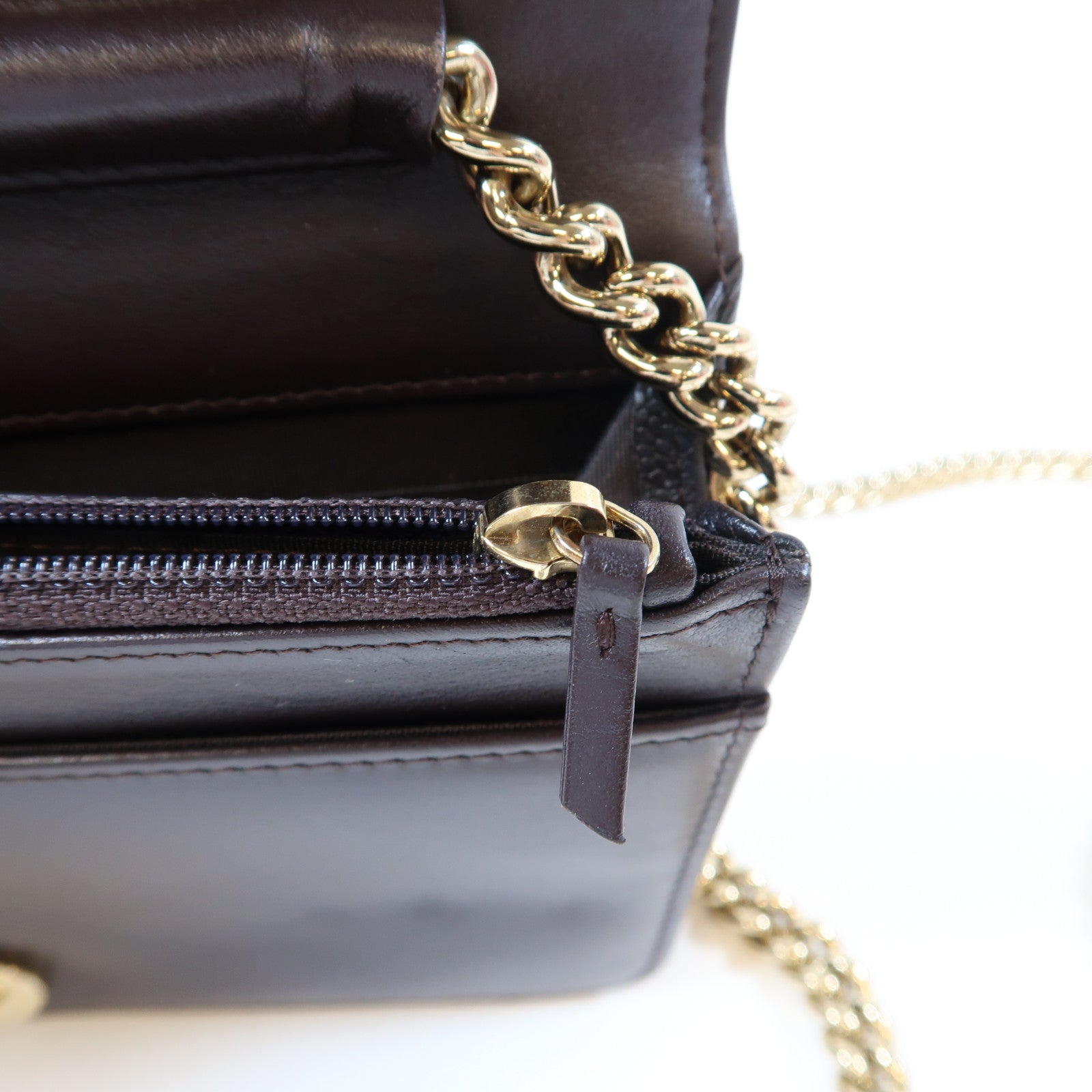 CHANEL 【激減優惠】菱格Caviar皮革Boy WOC Wallet On Chain金扣鏈帶肩背袋黑色
