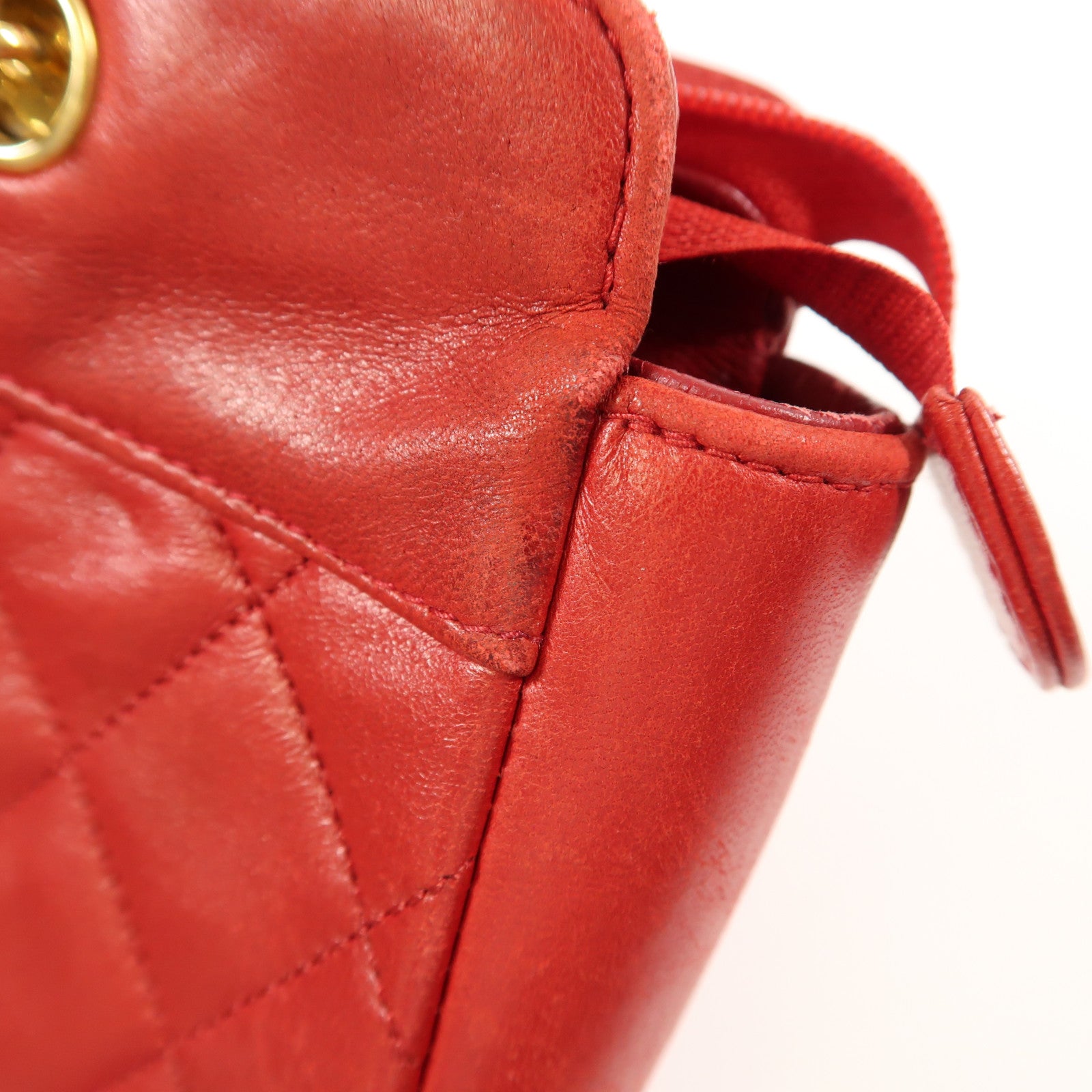 CHANEL 【激減優惠】皮革Vintage Chain Shoulder金扣鏈帶肩背袋