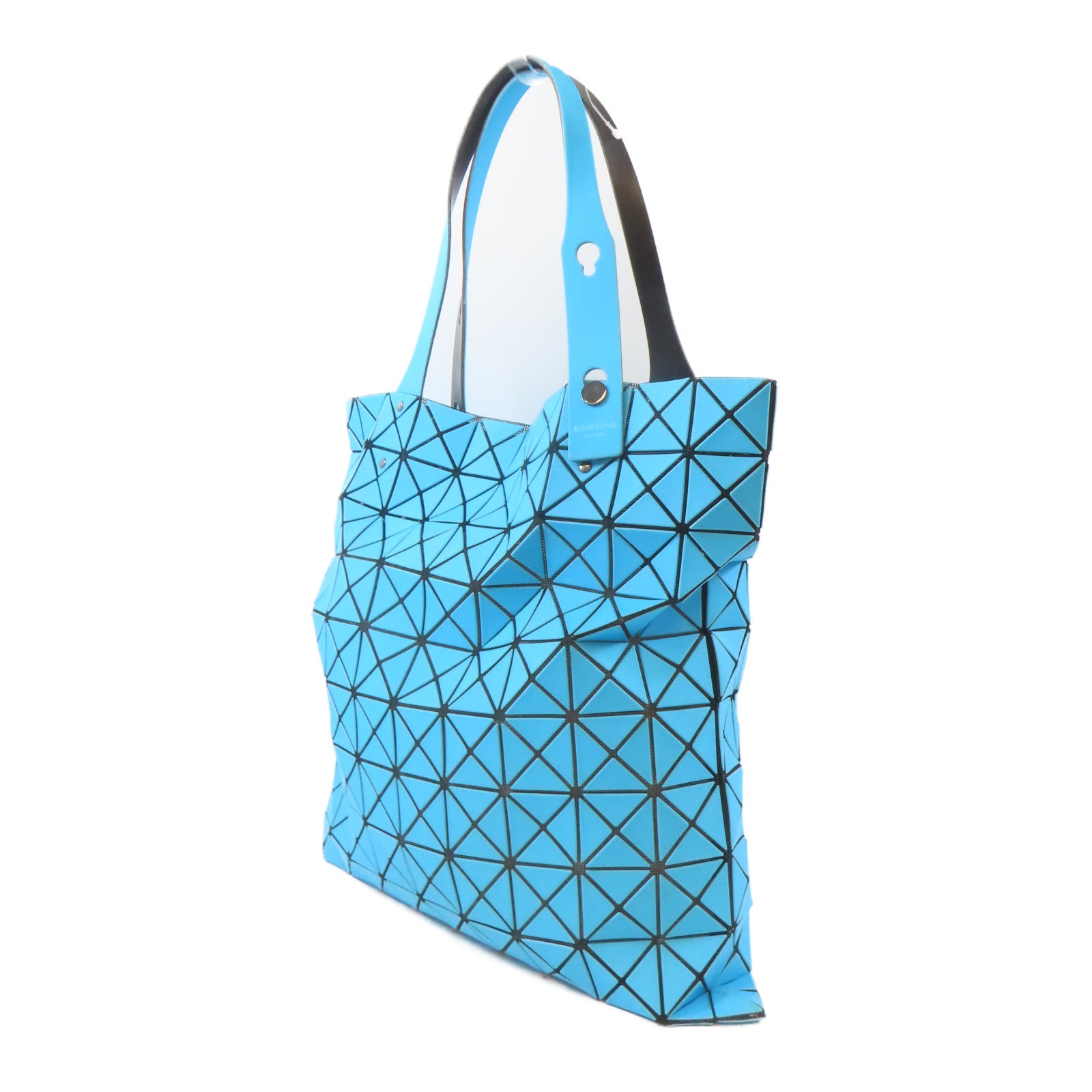 BAO BAO ISSEYMIYAKE PVC Tote Bag黑扣手挽袋藍色