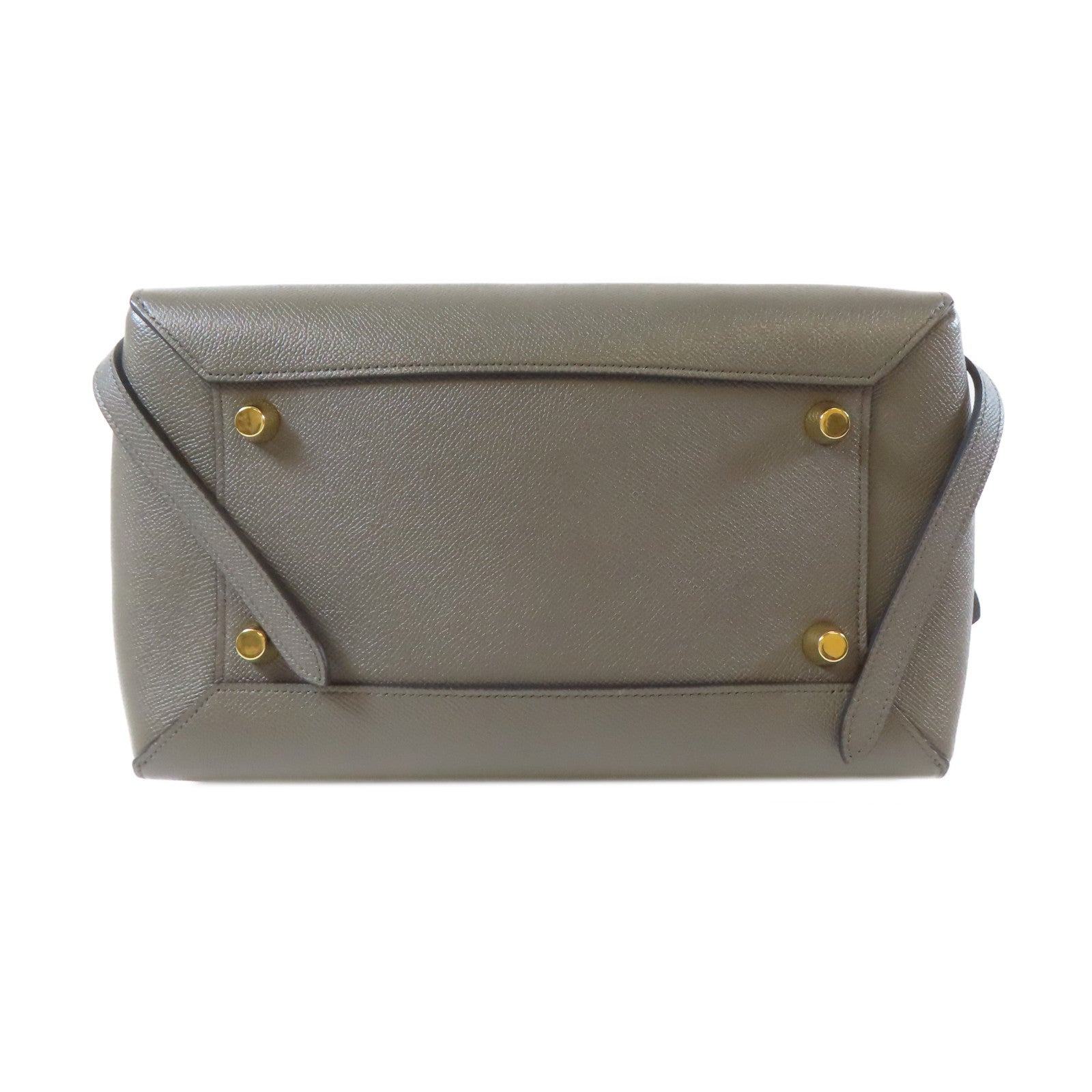 CELINE 牛皮皮革Belt Bag金扣手挽肩背兩用袋灰色