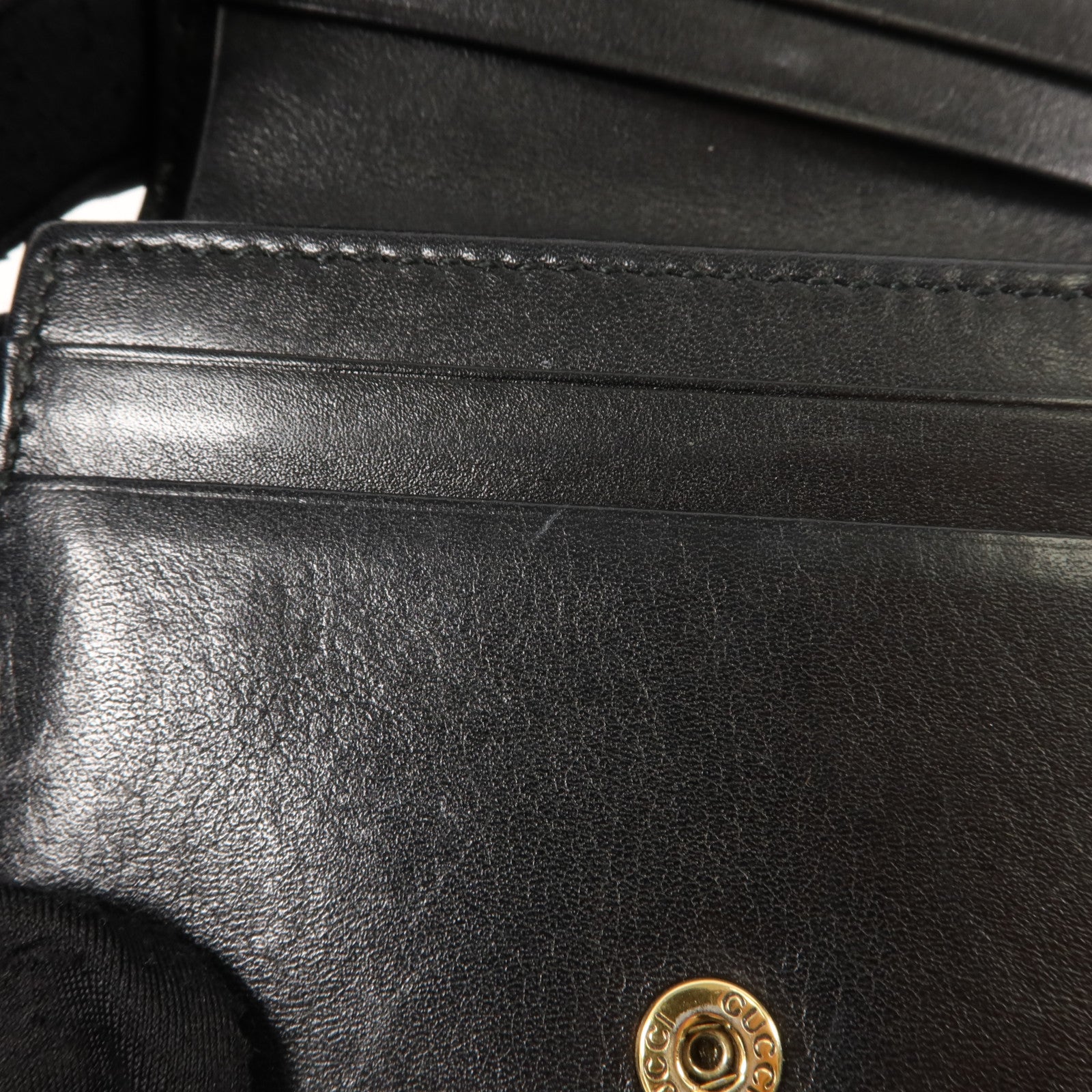 GUCCI 牛皮皮革GG Marmont Card Case Wallet金扣錢包