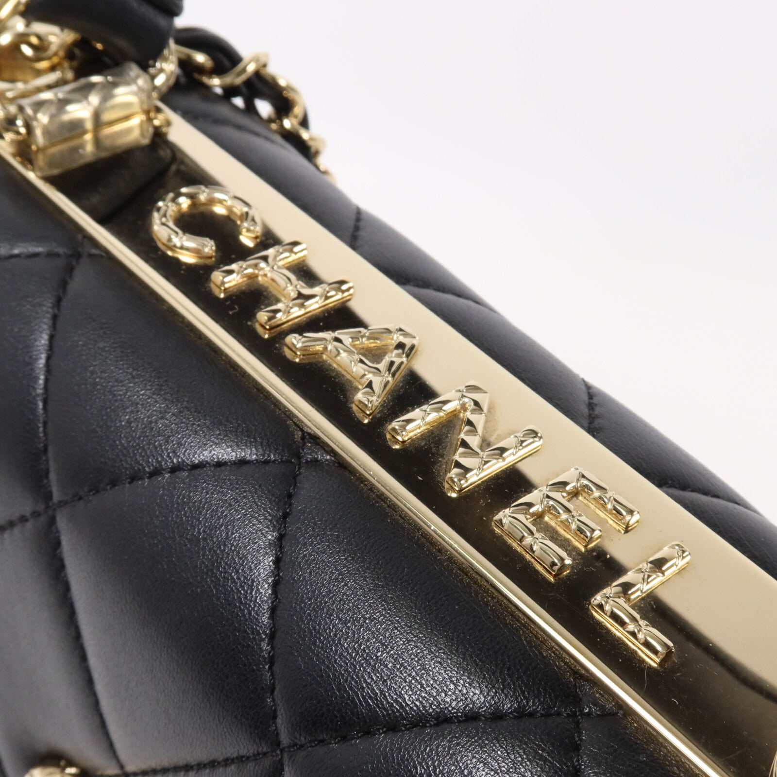 CHANEL 羊皮皮革Trendy CC鏈帶手挽肩背兩用袋