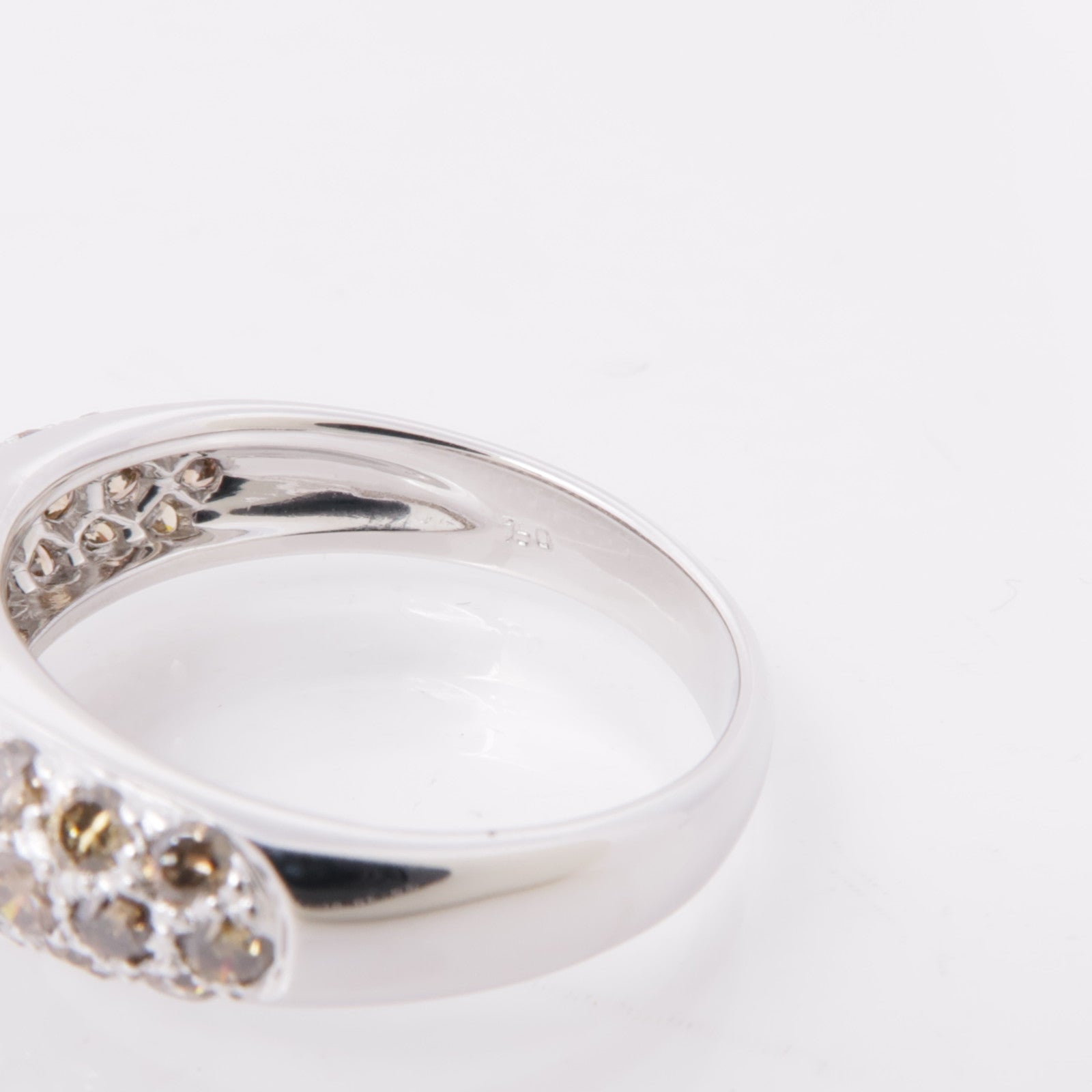 JEWELRY 【激減優惠】18K白金Brown Diamond Ring鑽石戒指US$6.75