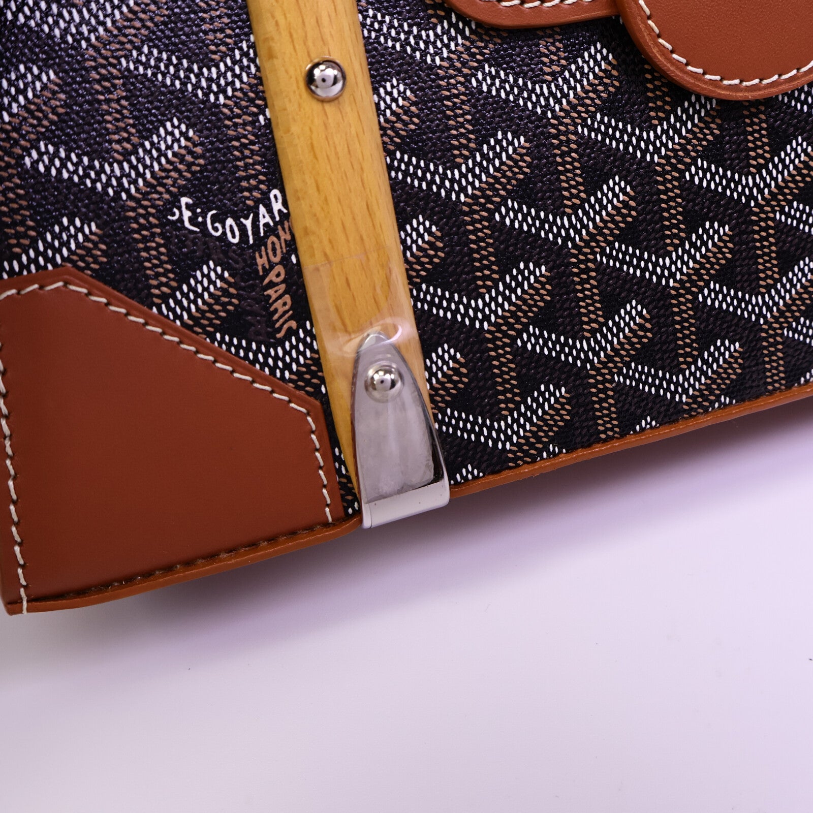 GOYARD 塗層帆布Saigon Structured PM手挽袋
