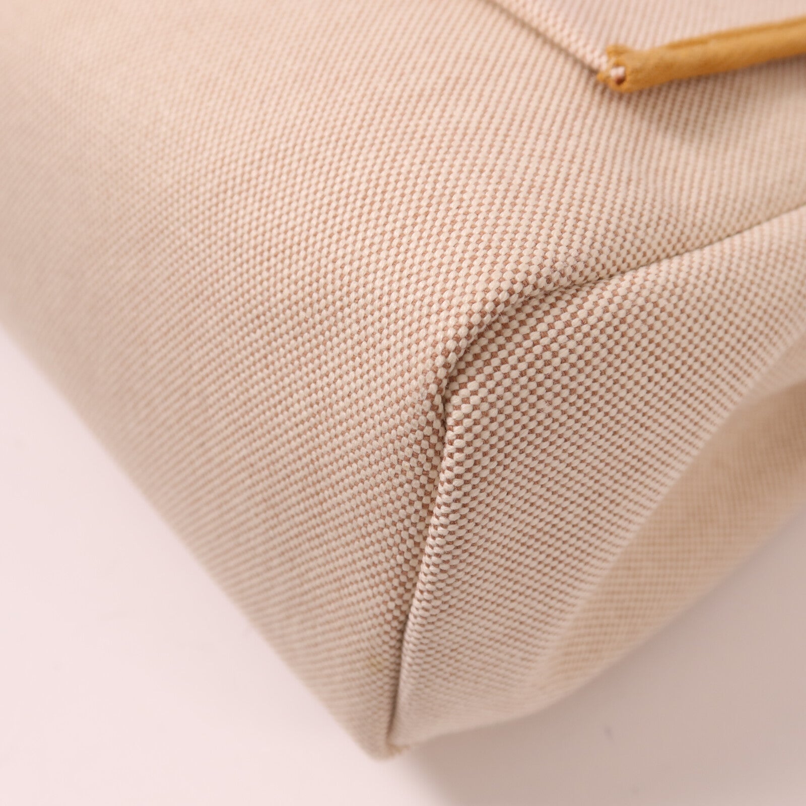 HERMES 帆布Herbag PM銀扣手挽肩背兩用袋Beige