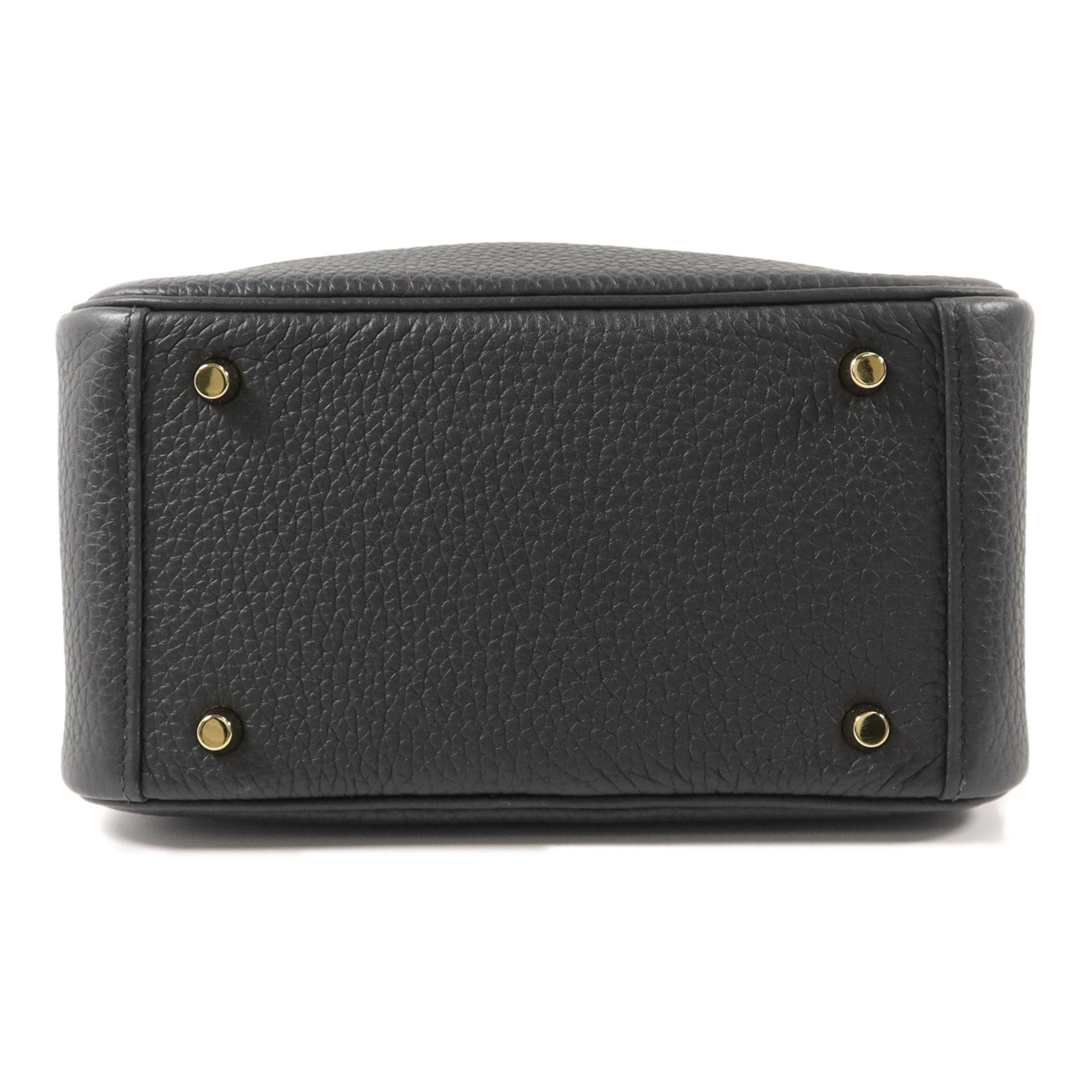 HERMES Clemence皮革Mini Lindy手挽肩背兩用袋Noir
