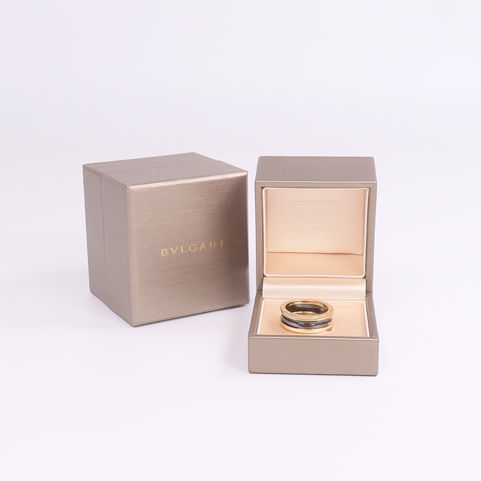 BVLGARI 18K玫瑰金/陶瓷B.zero1 Ring戒指Bvlgari#65/US#11