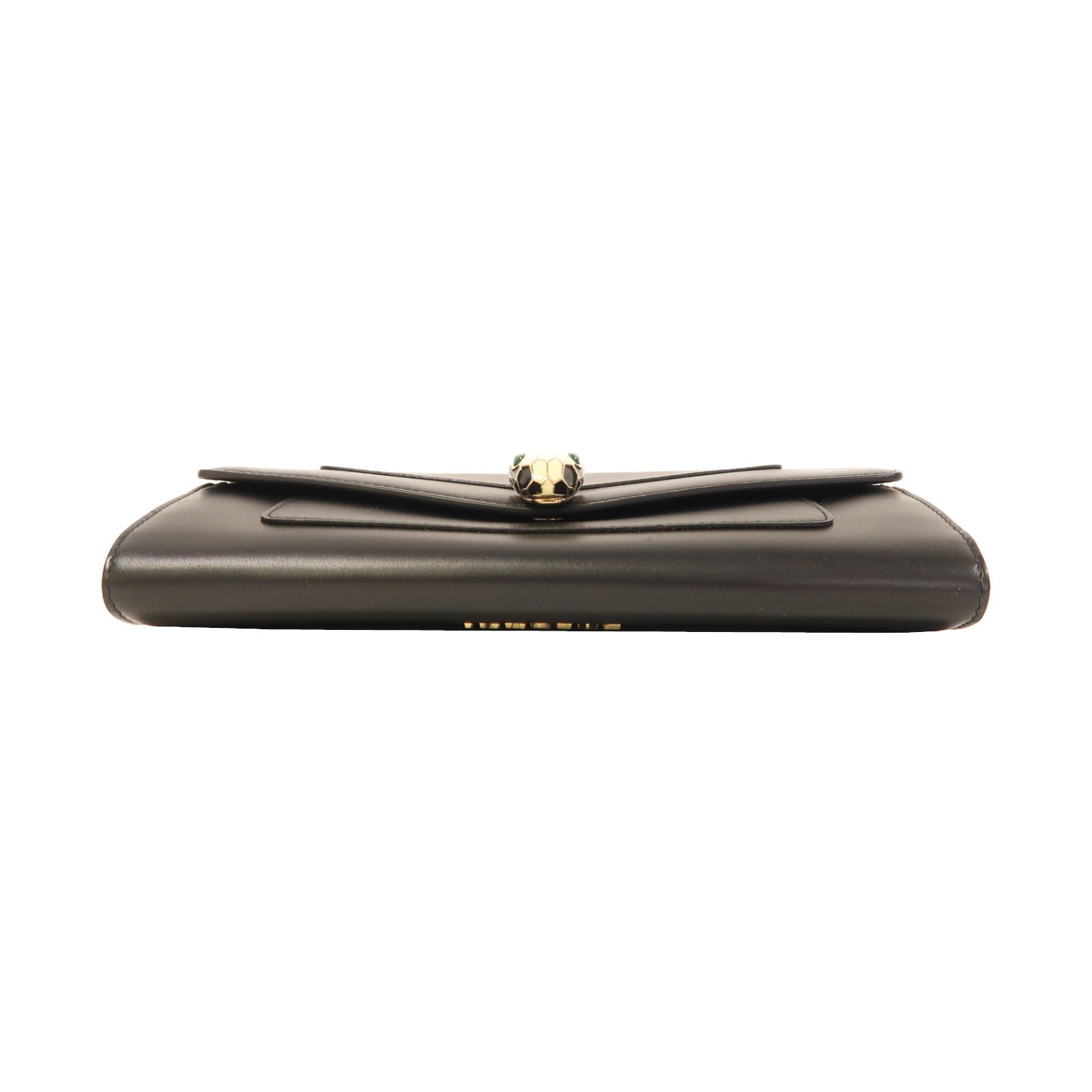 BVLGARI 牛皮皮革Hand Bag金扣手挽袋黑色