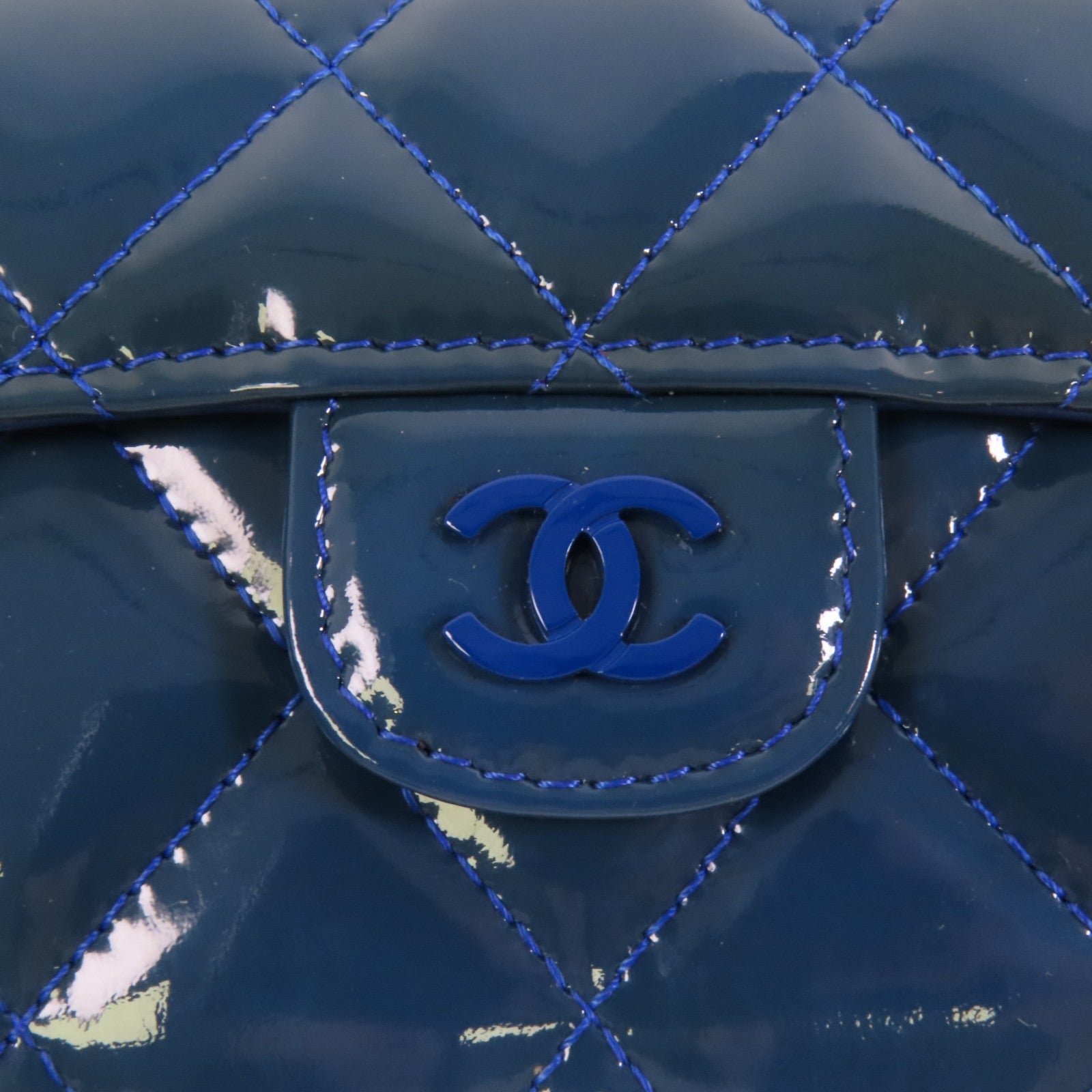 CHANEL 漆皮皮革Coin Case銀扣零錢包