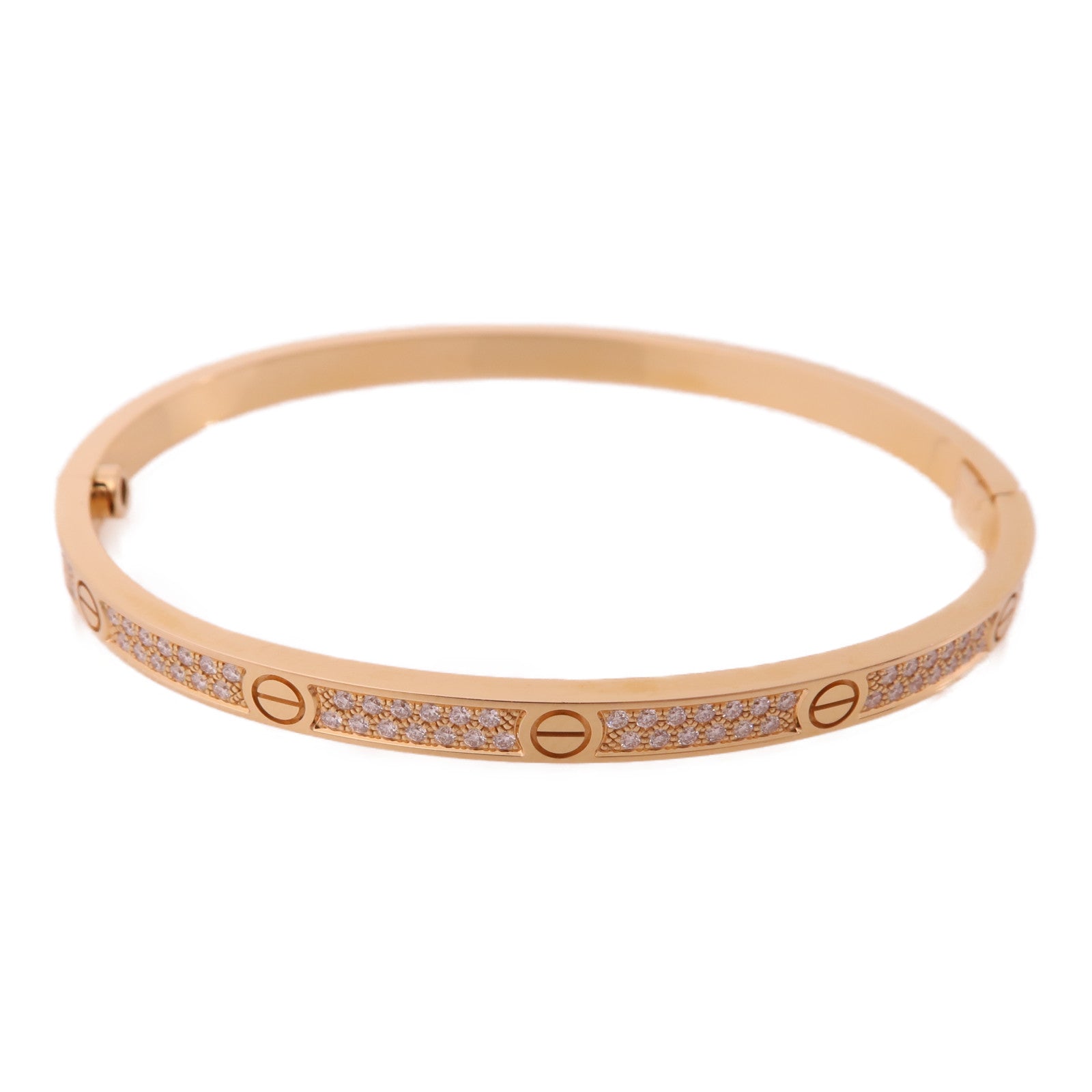CARTIER 18K玫瑰金Love Bracelet Small Model鑽石手鐲