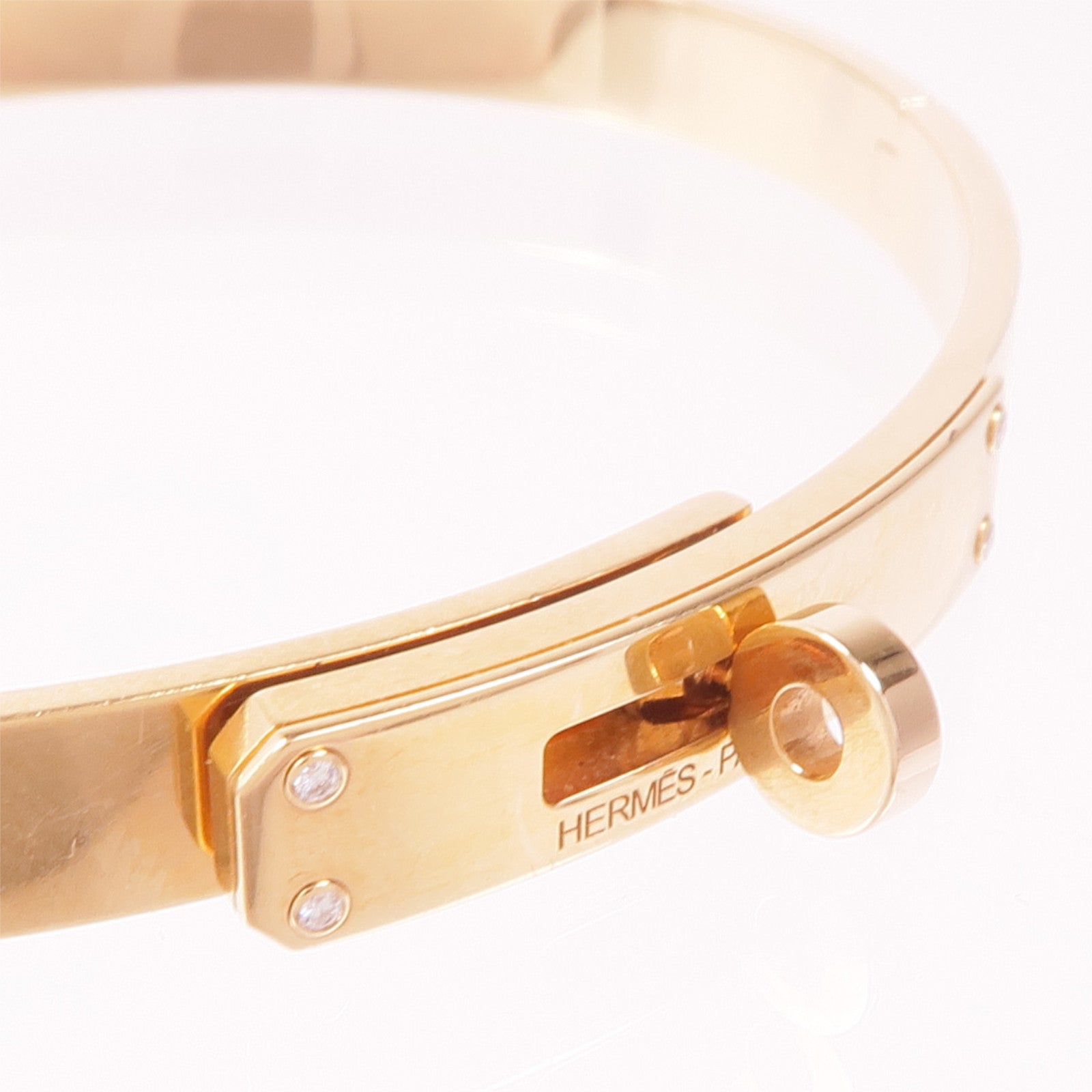 HERMES 18K玫瑰金Kelly Bracelet手鐲
