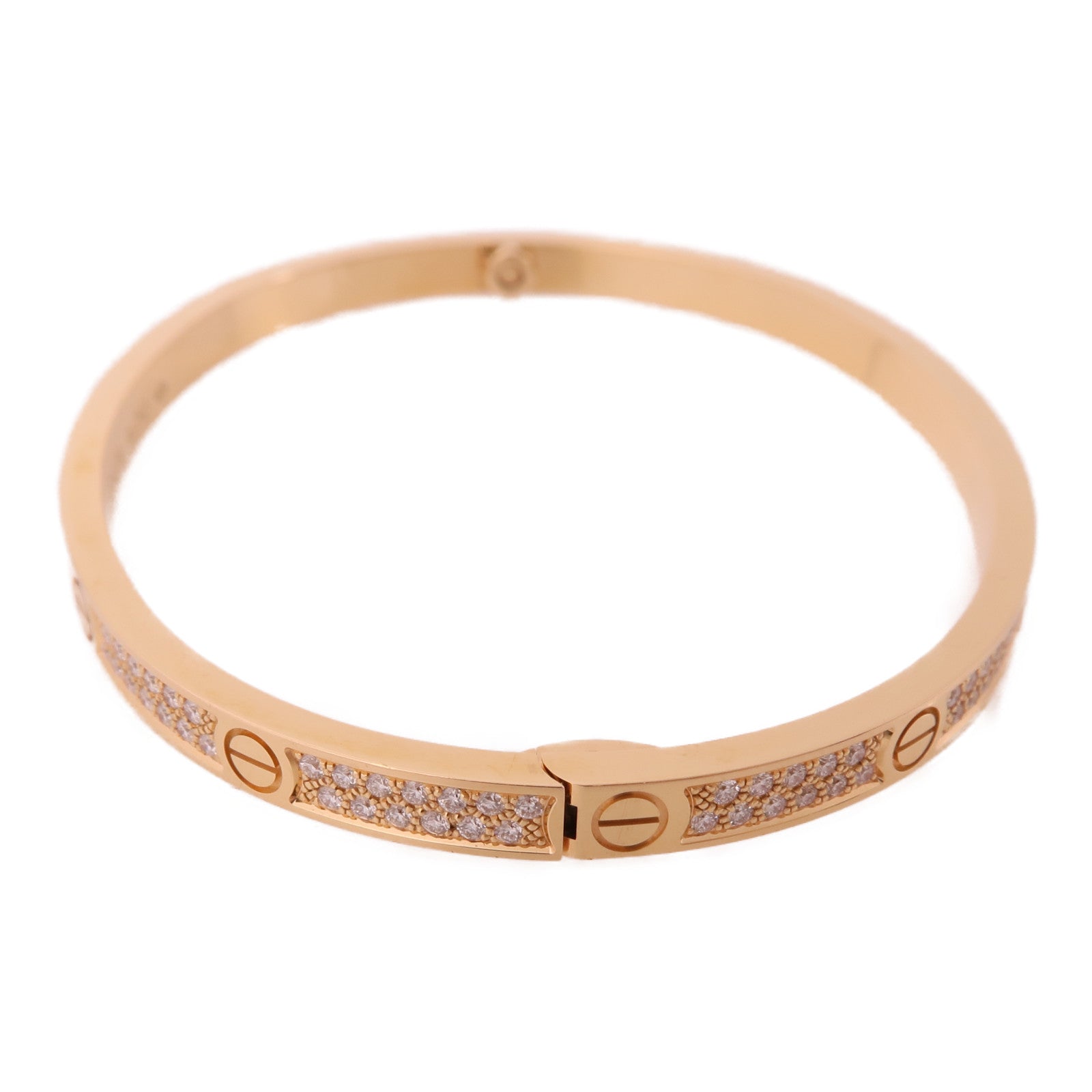 CARTIER 18K玫瑰金Love Bracelet Small Model鑽石手鐲