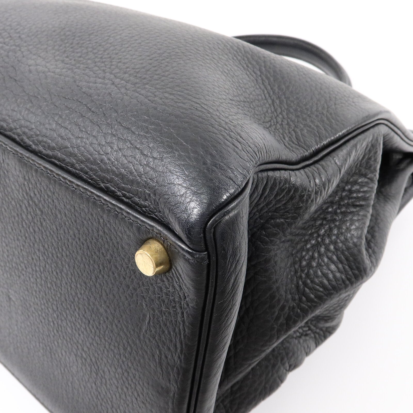 HERMES Togo皮革Kelly40手挽肩背兩用袋Noir