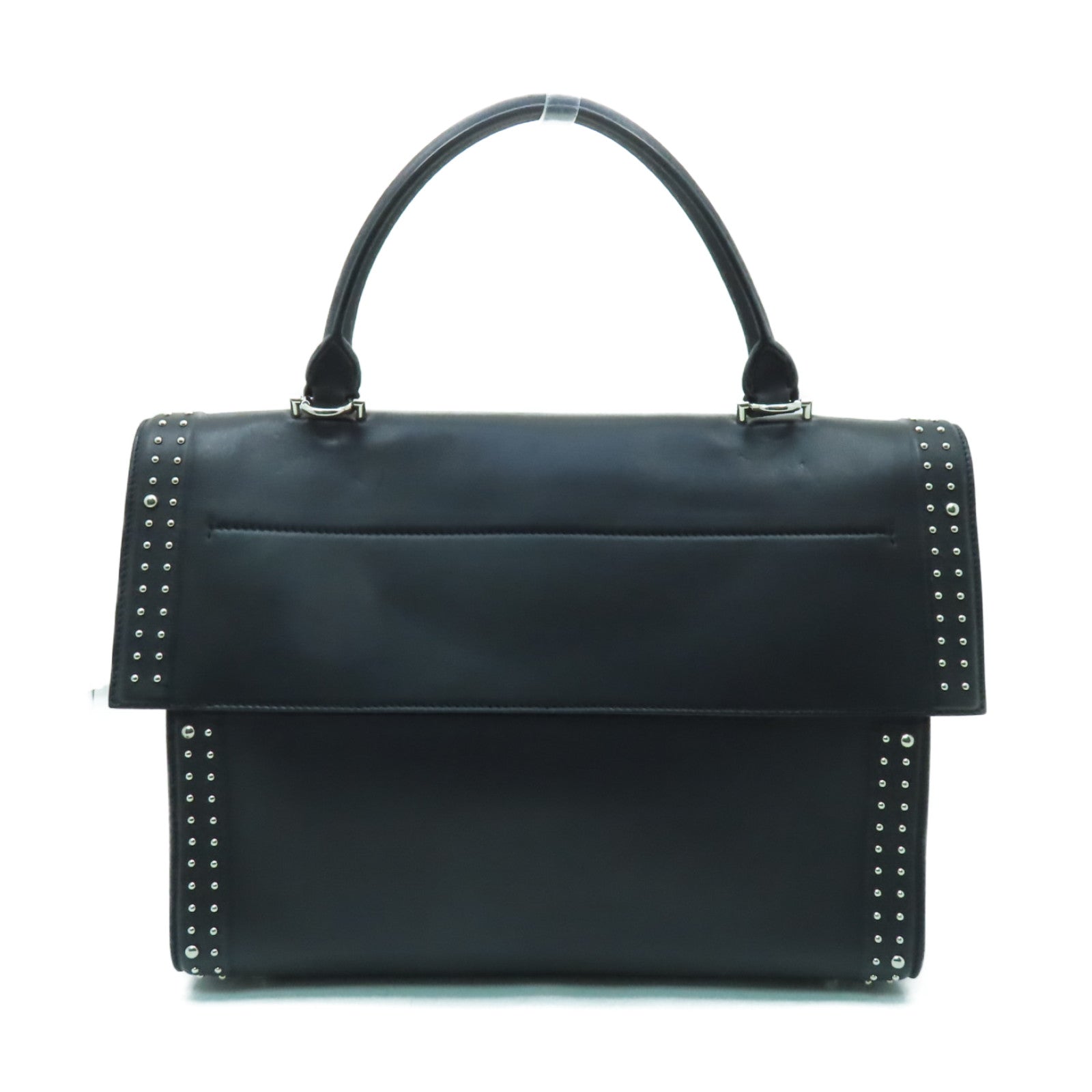 GIVENCHY 【激減優惠】牛皮皮革2way Shoulder Bag銀扣手挽肩背兩用袋黒色