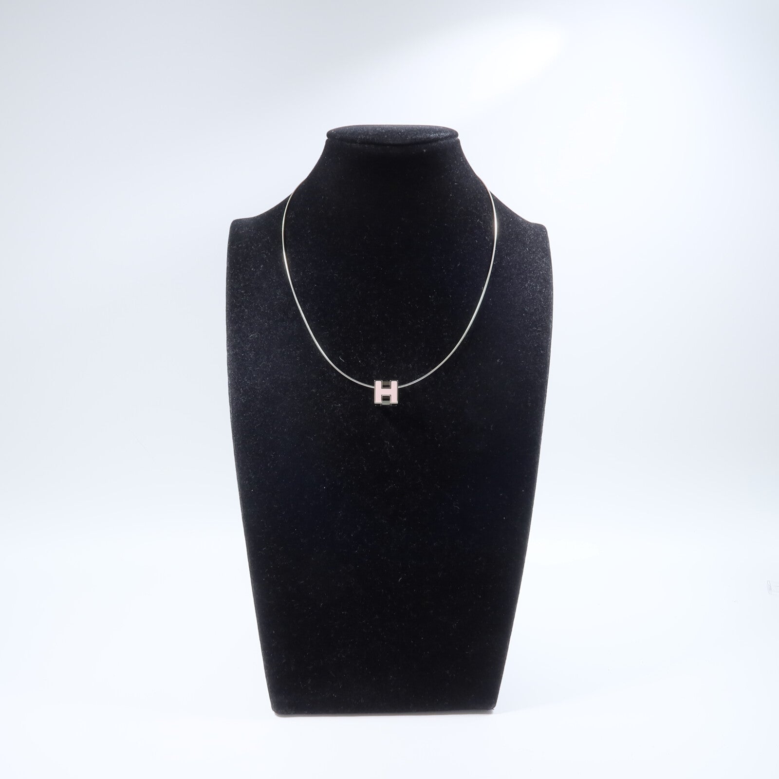 HERMES 金屬Cage D'h Pendant項鍊