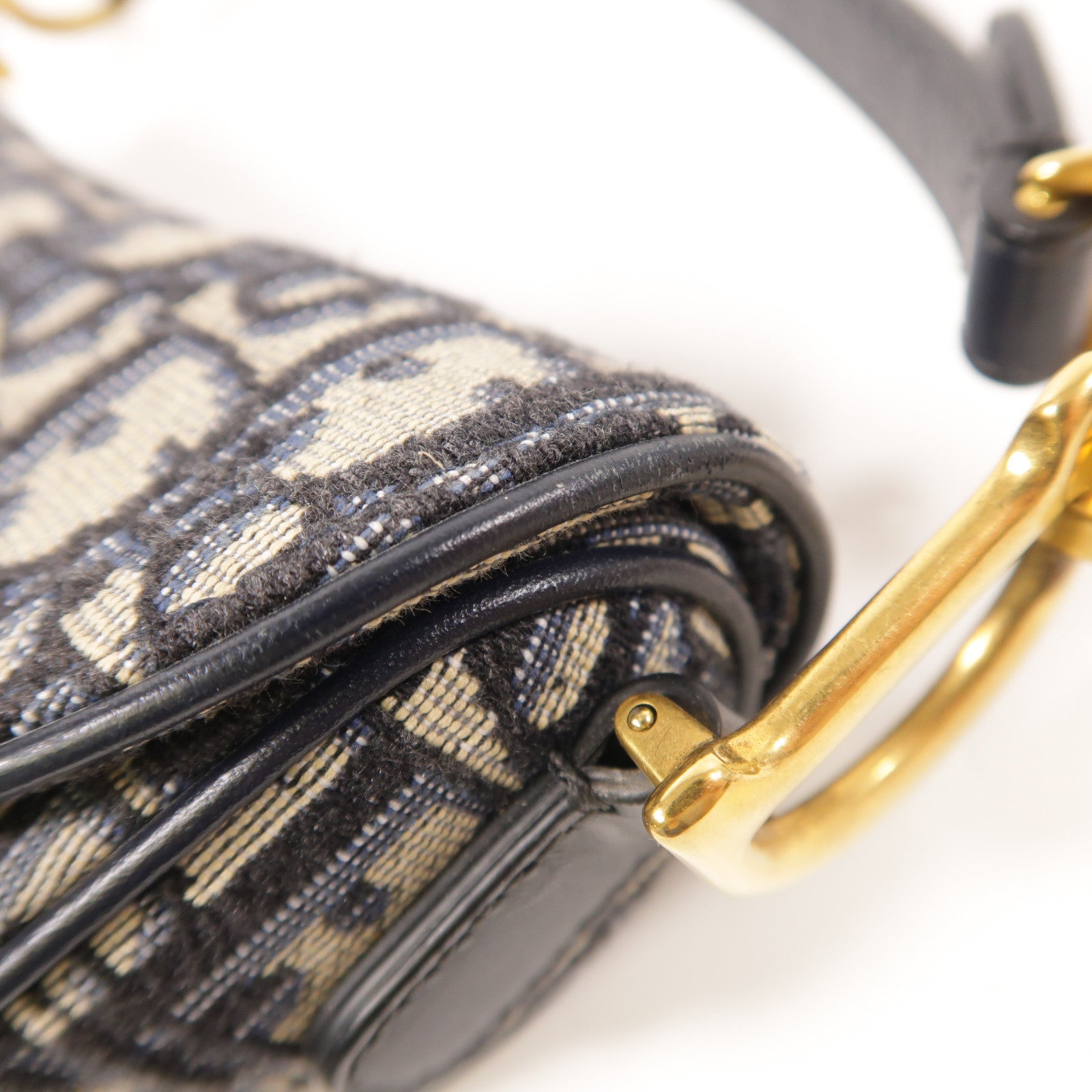 Dior CD GHW Mini Saddle Shoulder Bag Canvas M0447 Blue