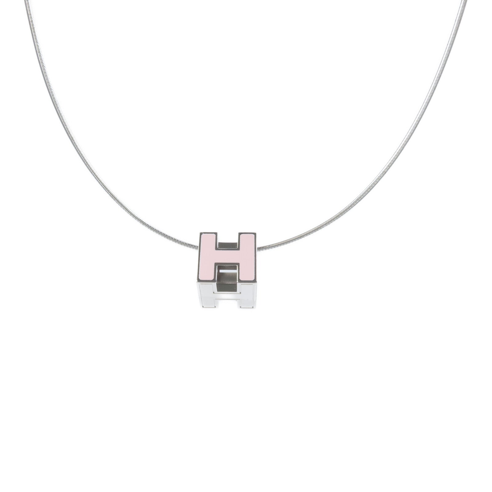 HERMES 金屬Cage D'h Pendant項鍊