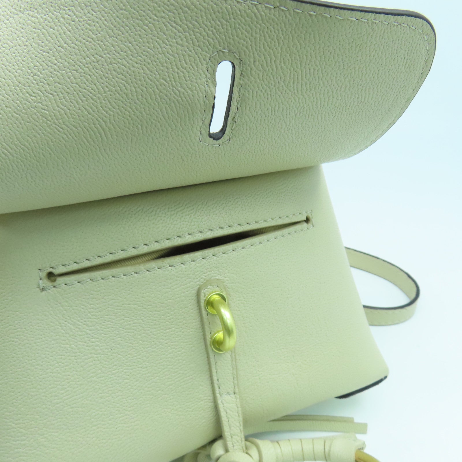 Chloe 牛皮皮革Shoulder Bag金扣手挽肩背兩用袋米色