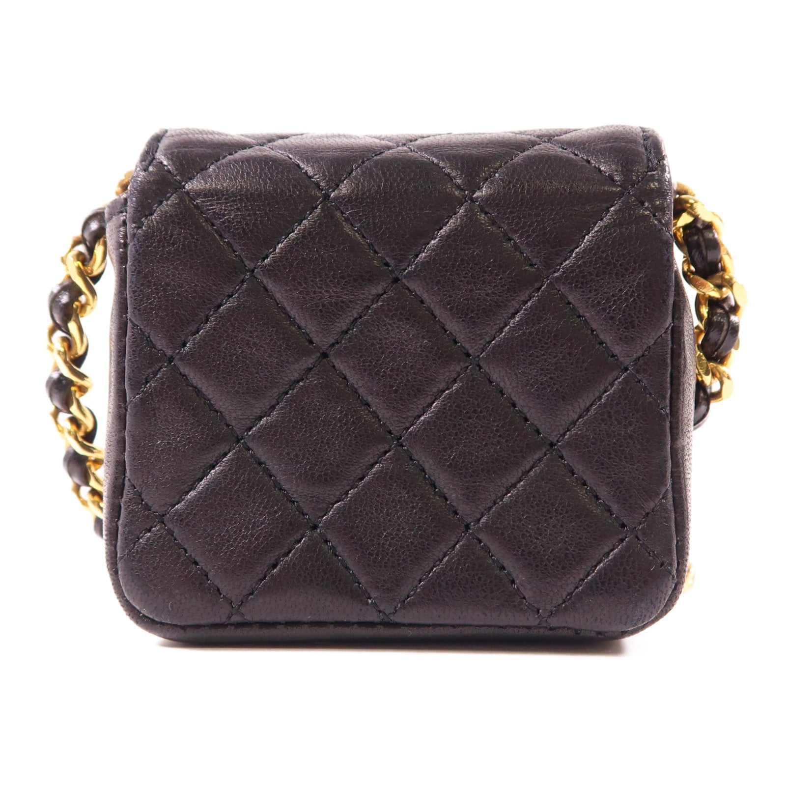 CHANEL 【激減優惠】牛皮皮革Vintage Mini Bag金扣鏈帶肩背袋