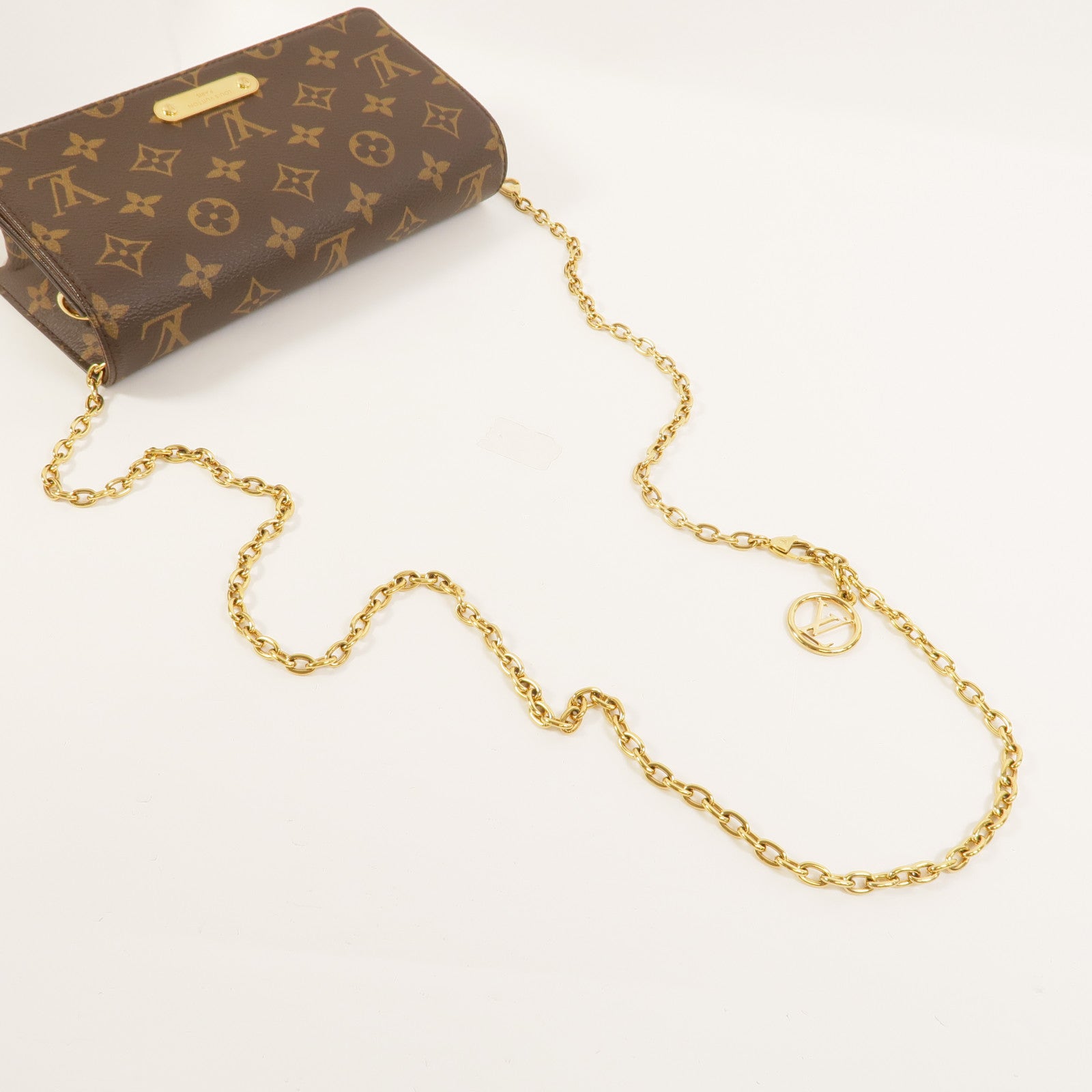 LOUIS VUITTON Monogram Wallet On Chain Lily金扣鏈帶肩背袋