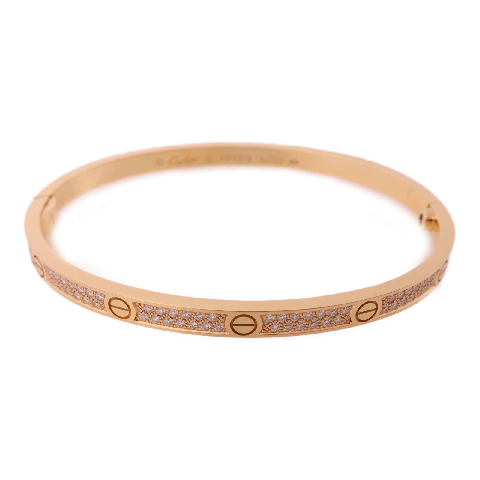 CARTIER 18K玫瑰金Love Bracelet Small Model鑽石手鐲