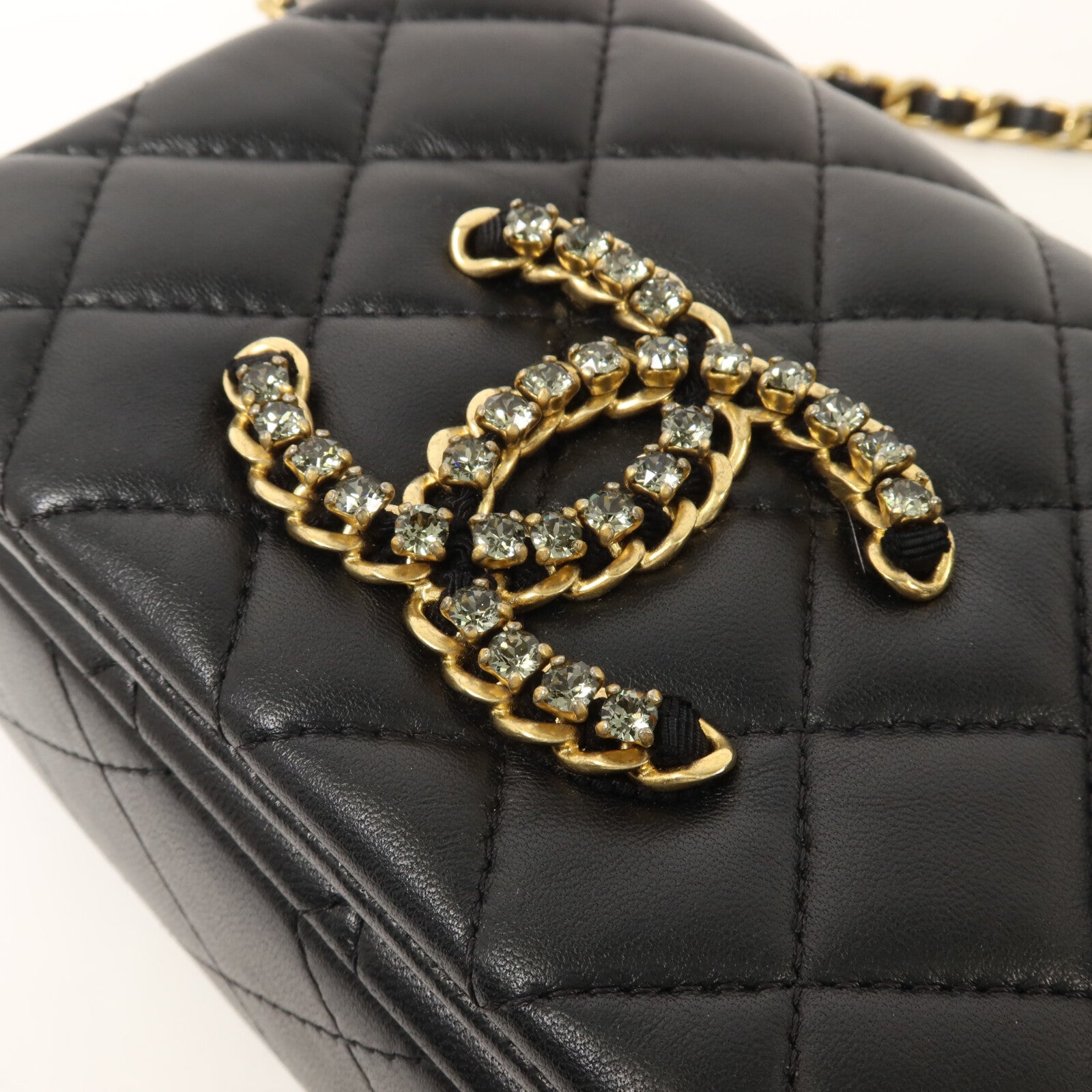 CHANEL 羊皮皮革Seasonal Mini鏈帶肩背袋