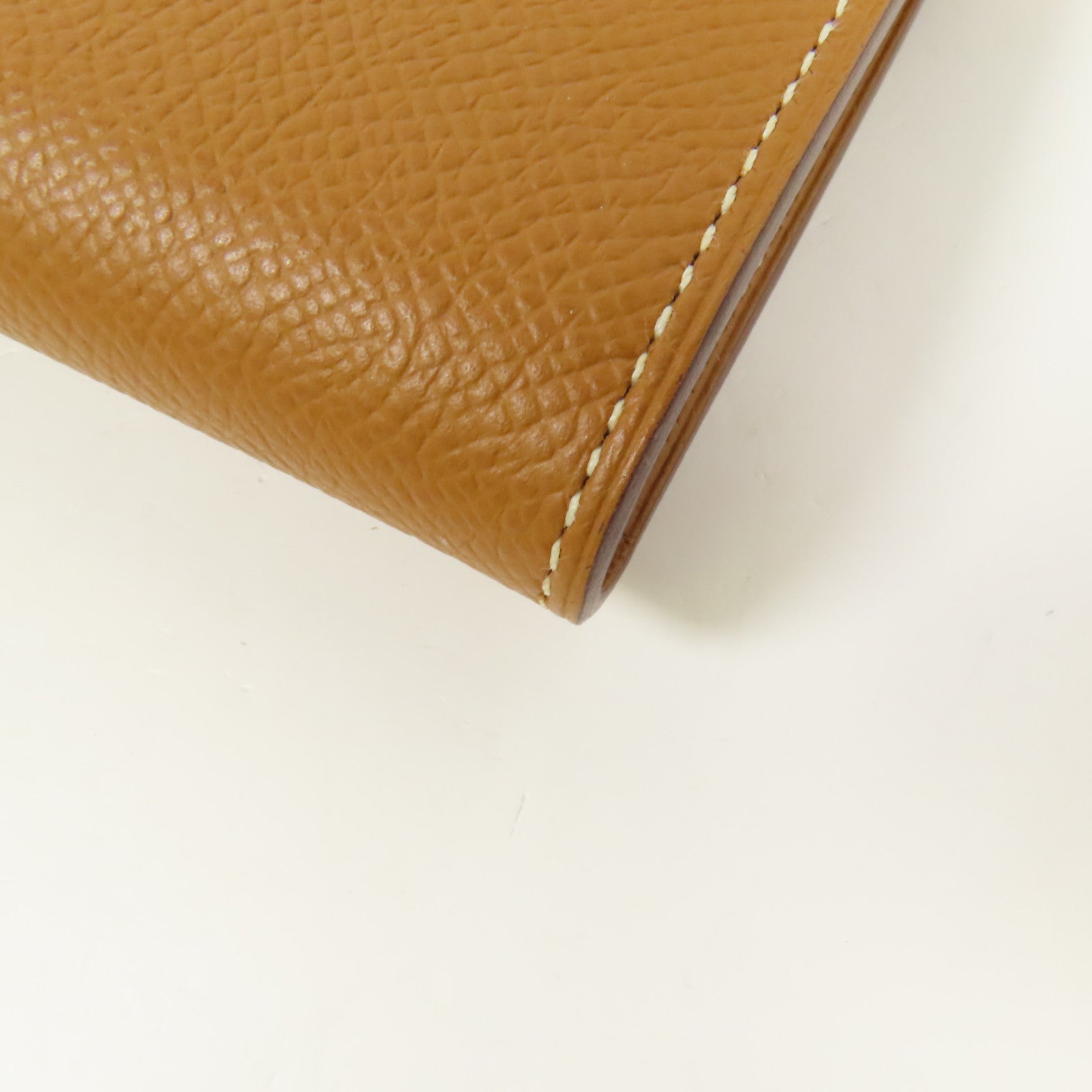 HERMES Epsom皮革Kelly Long Wallet銀扣長錢包Gold