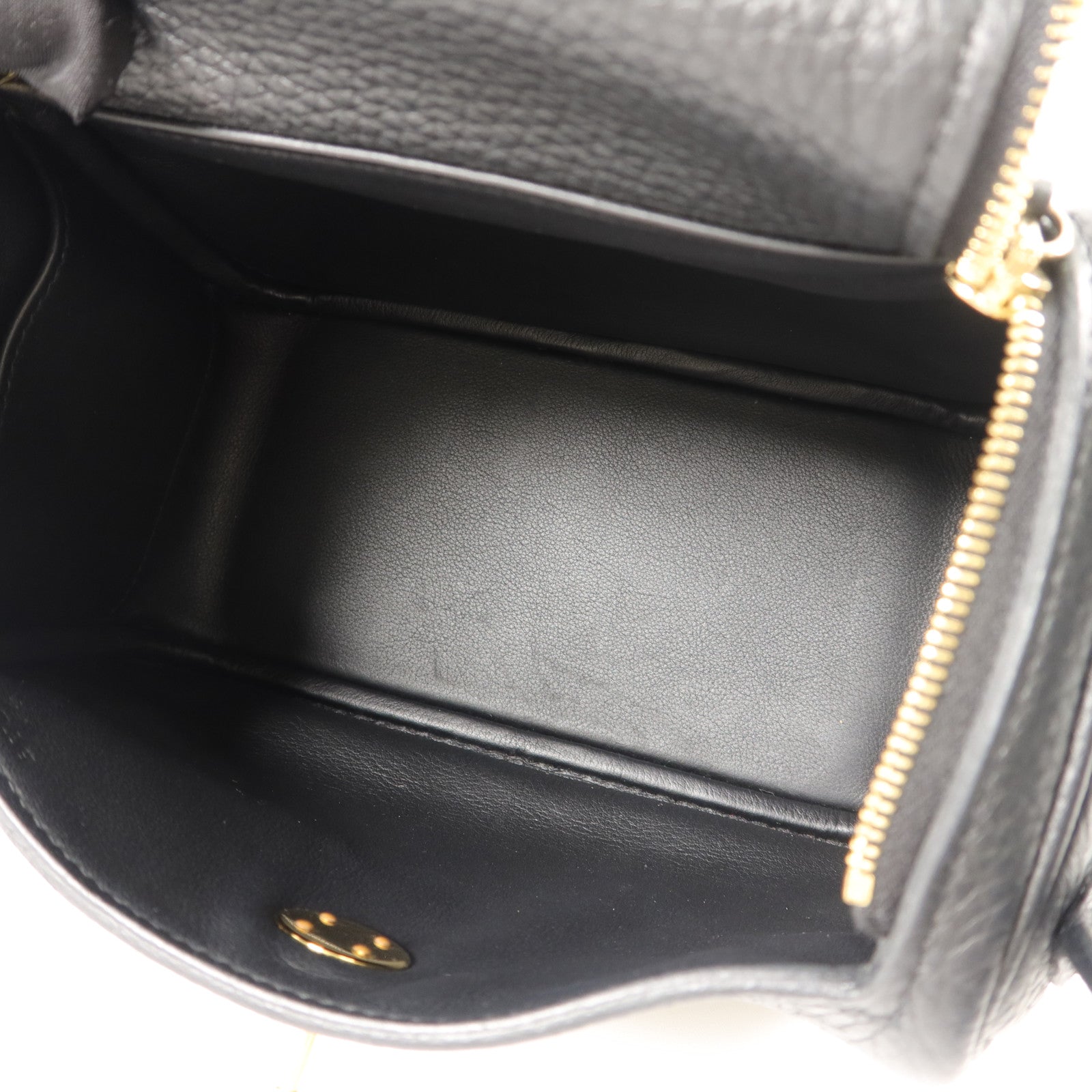 HERMES Clemence皮革Mini Lindy手挽肩背兩用袋Noir