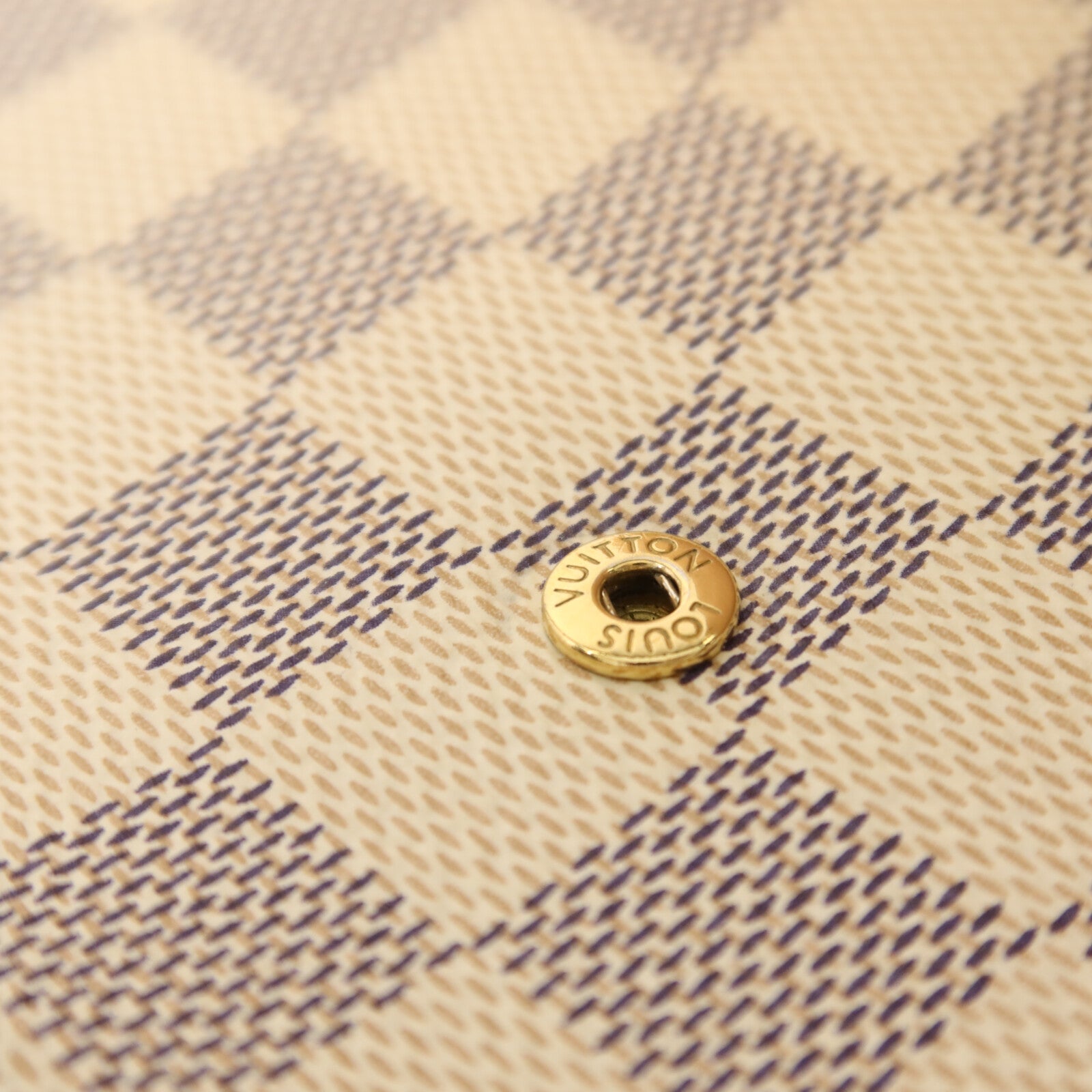 LOUIS VUITTON Damier Azur Felicie Pochette金扣鏈帶手挽肩背兩用袋