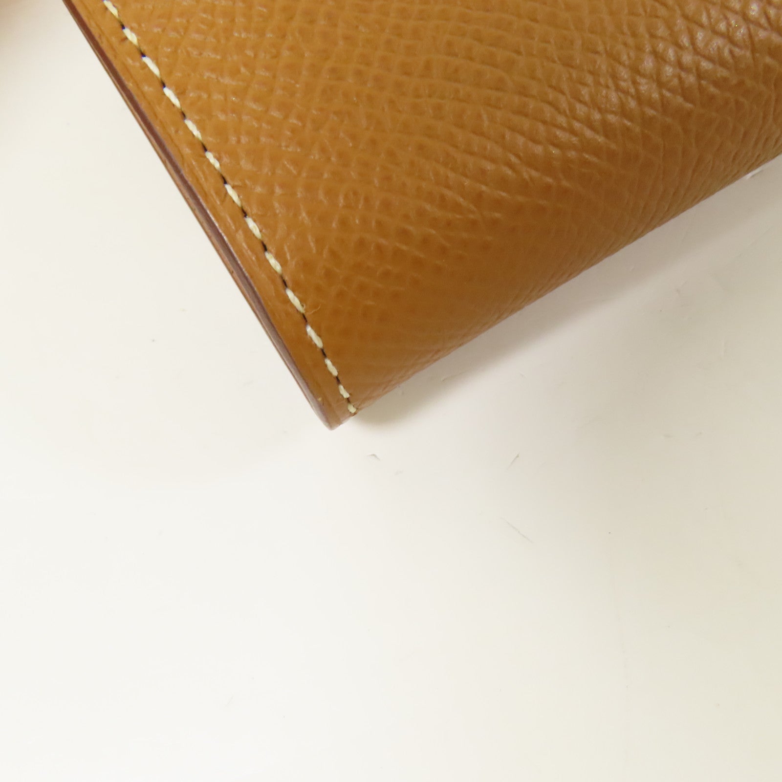 HERMES Epsom皮革Kelly Long Wallet銀扣長錢包Gold