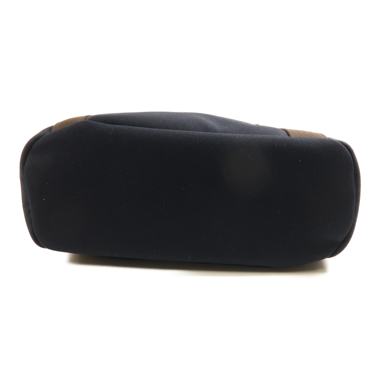 HERMES Sucked Pansage Groom Tote Bag 2 Way Shoulder Bag Canvas Blue