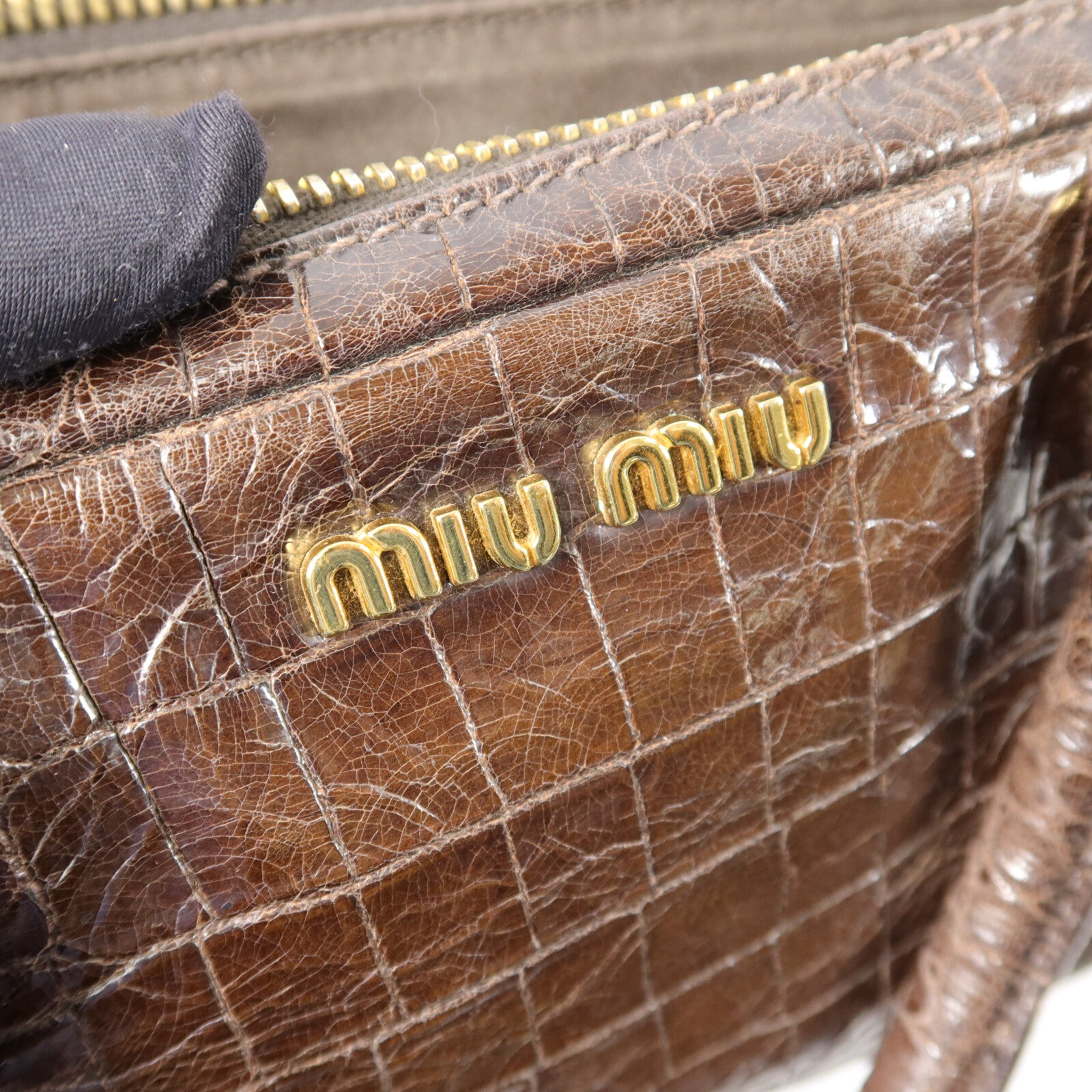 Miu Miu 牛皮皮革2 Way Shoulder手挽肩背兩用袋
