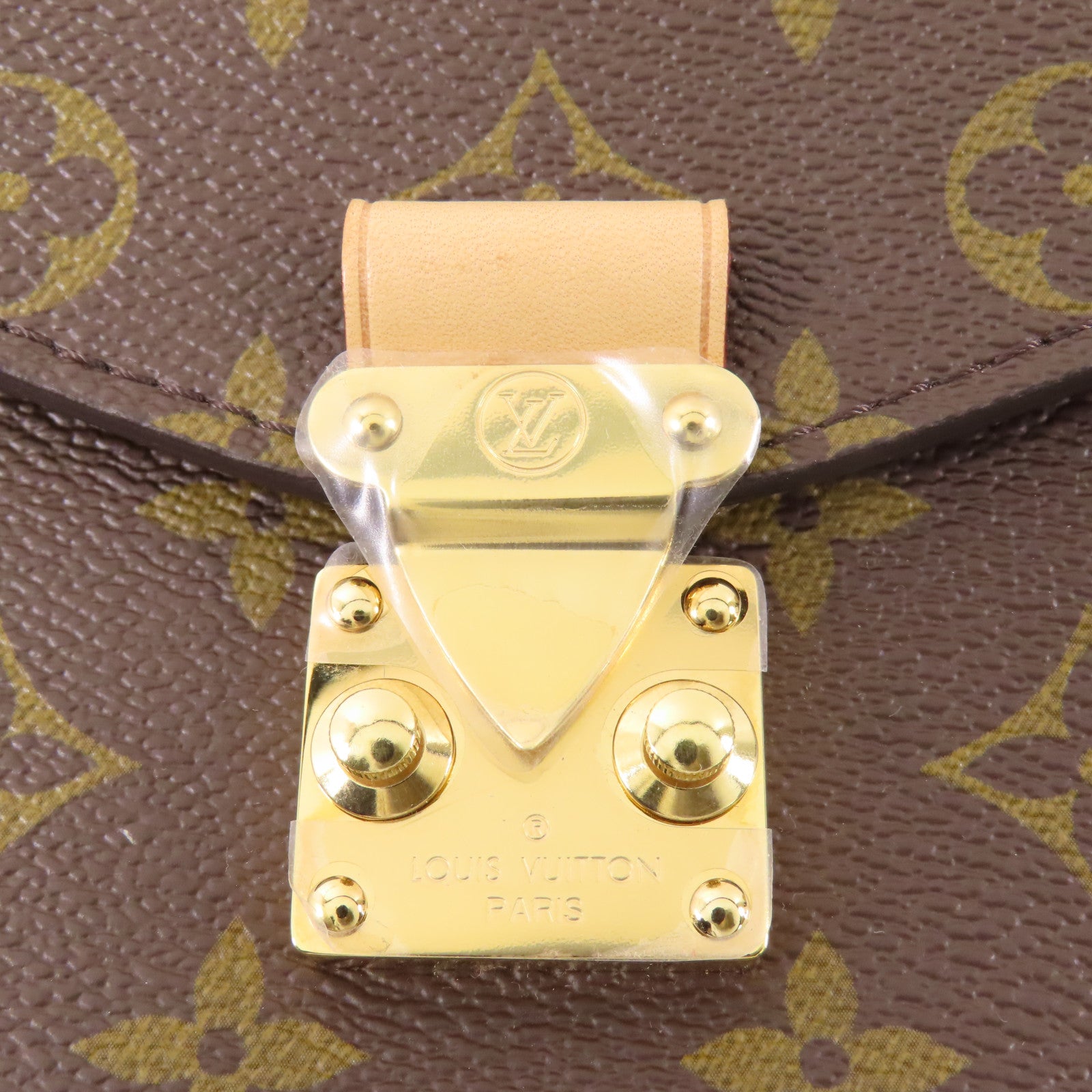 LOUIS VUITTON Monogram Pochette Metis MM金扣手挽肩背兩用袋棕色