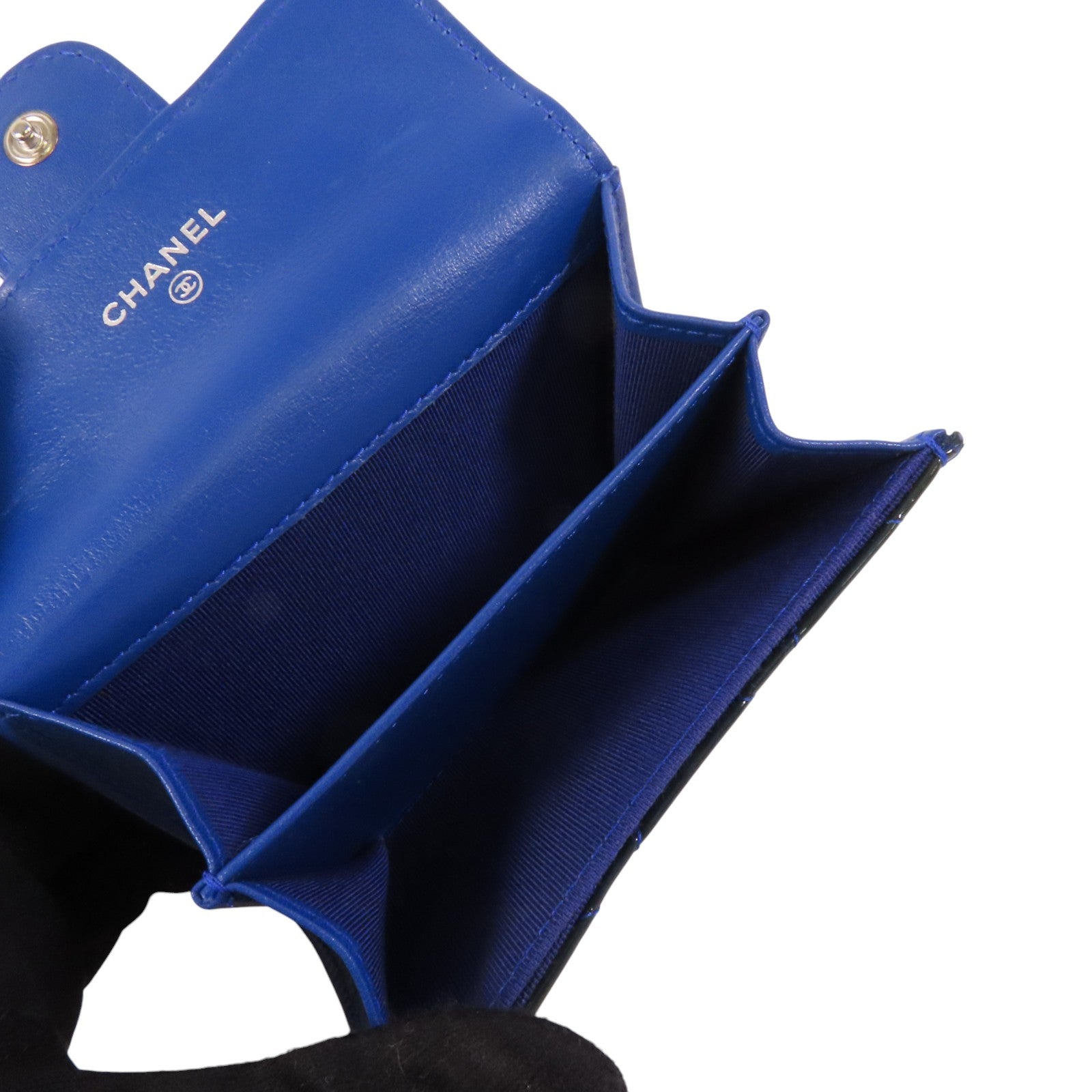 CHANEL 漆皮皮革Coin Case銀扣零錢包