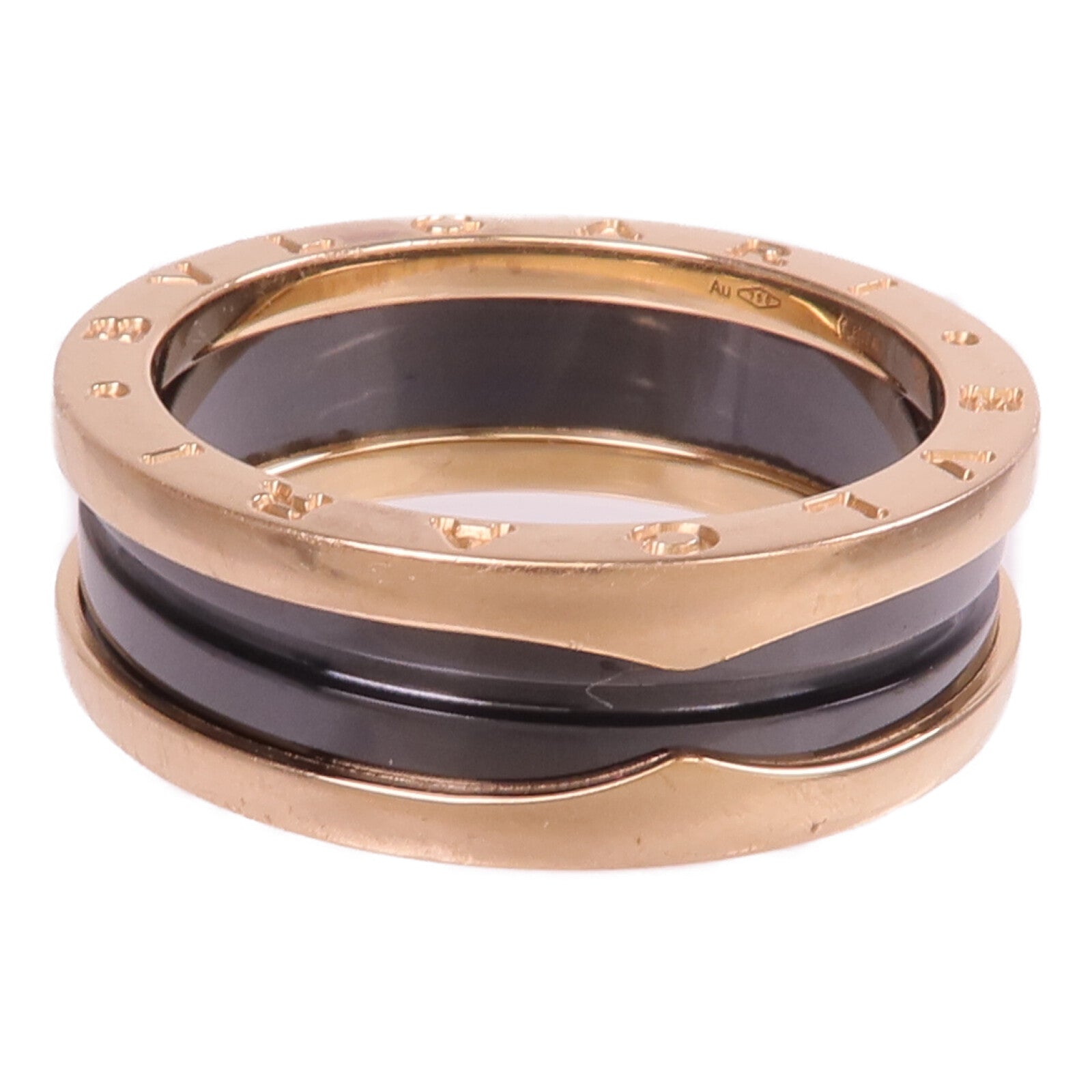 BVLGARI 18K玫瑰金/陶瓷B.zero1 Ring戒指Bvlgari#65/US#11