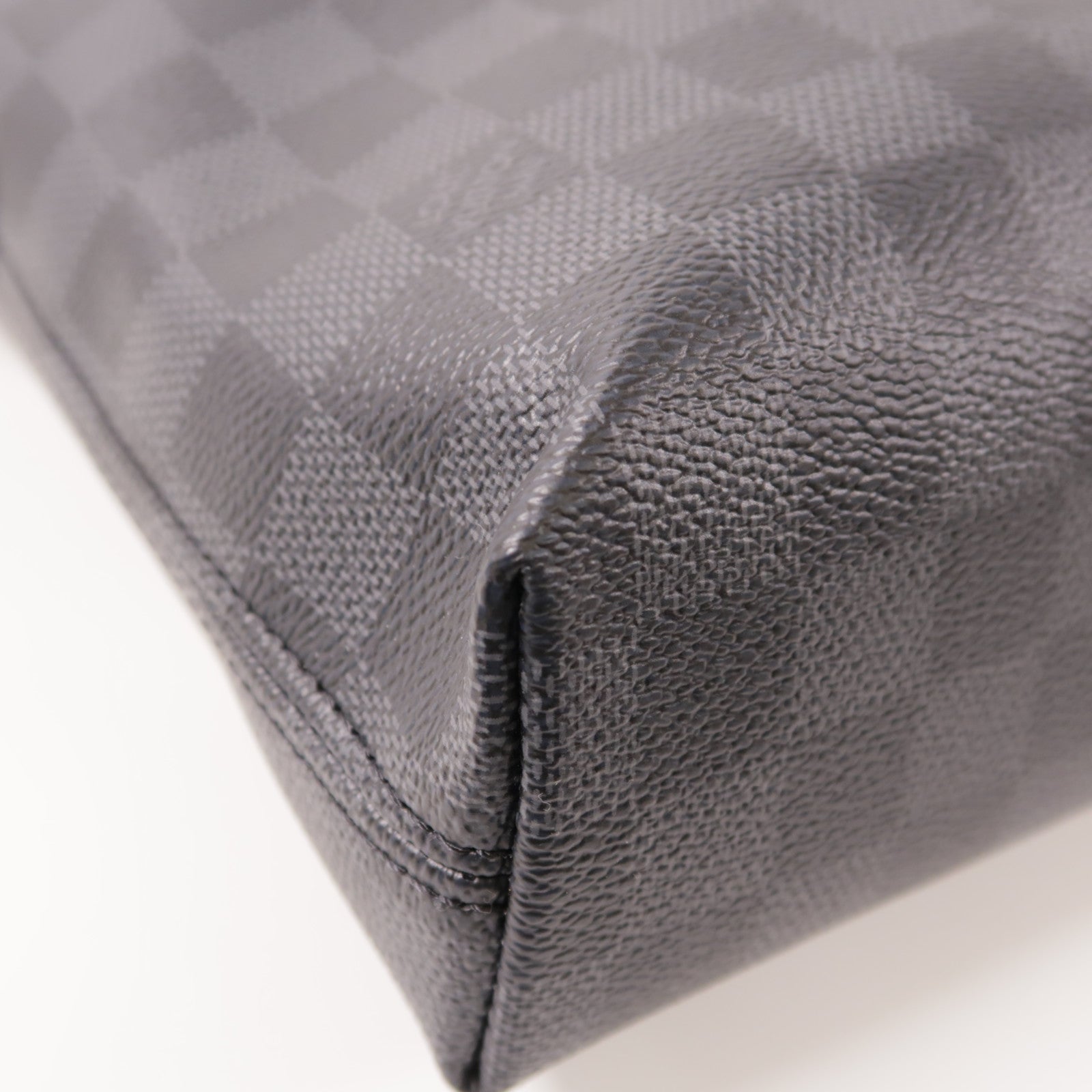 LOUIS VUITTON Damier Graphite Porte-Documents Jour銀扣手挽肩背兩用袋