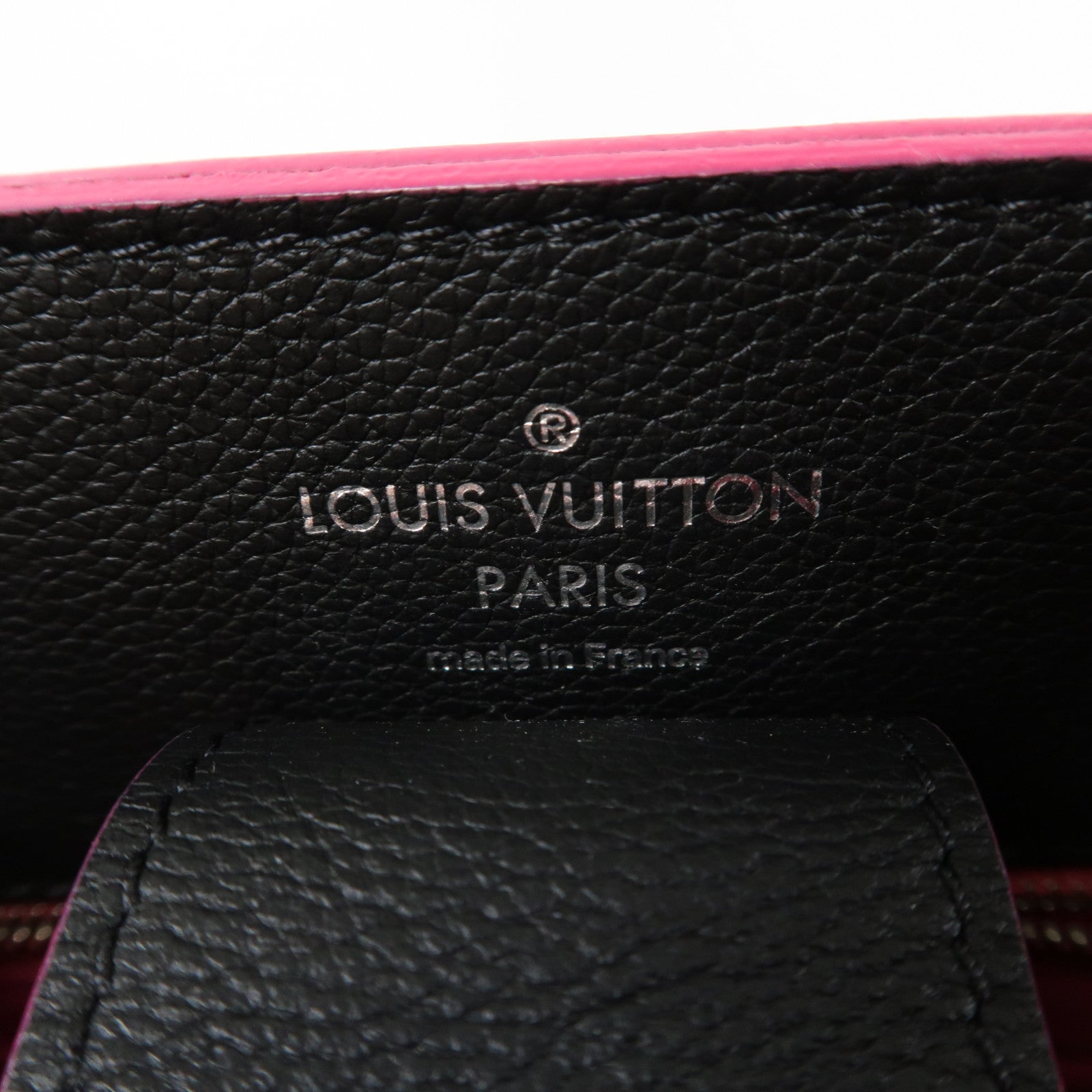 LOUIS VUITTON 牛皮皮革Lockme Bucket銀扣肩背袋黑色