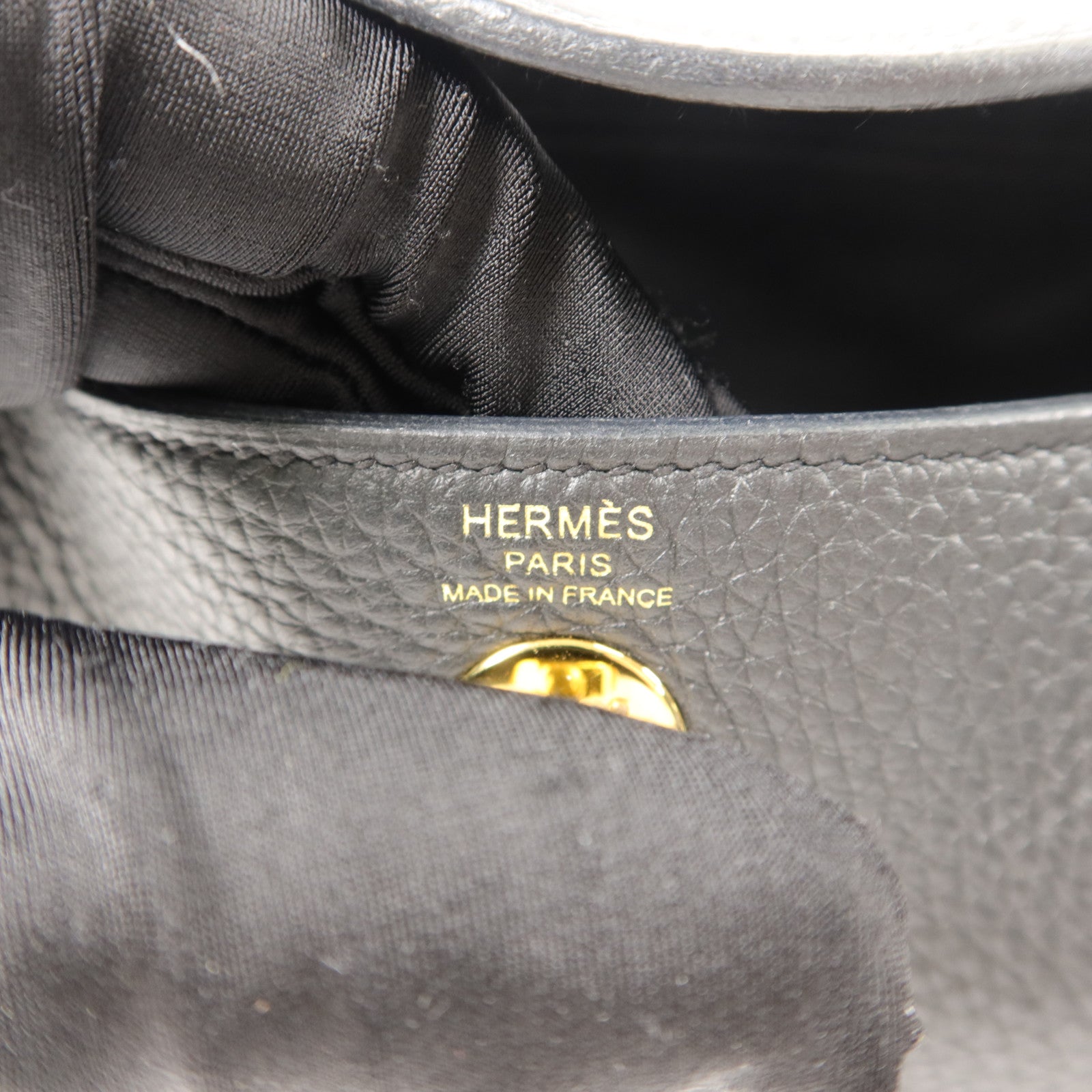 HERMES Clemence皮革Mini Lindy手挽肩背兩用袋Noir