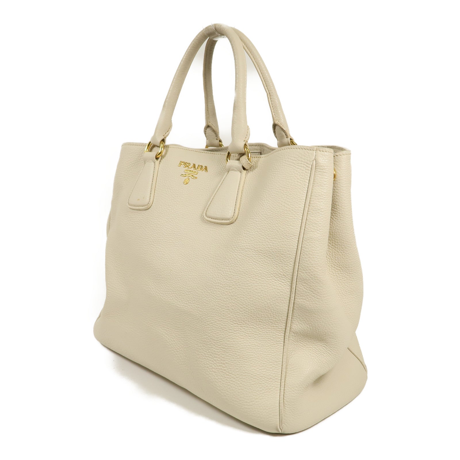 PRADA 牛皮皮革Shoulder Bag金扣手挽肩背兩用袋