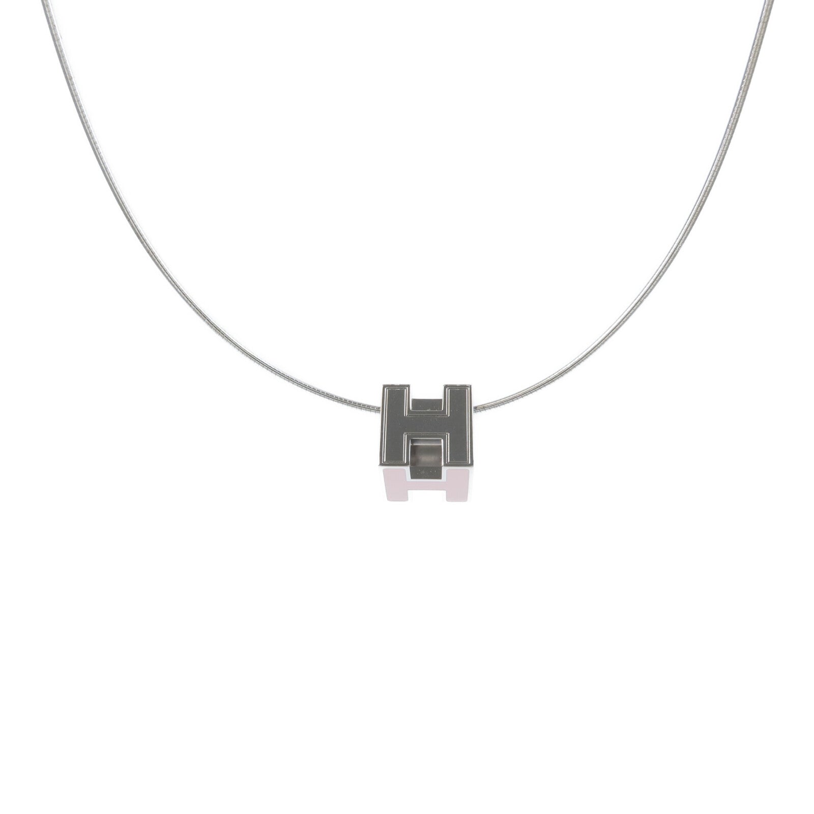 HERMES 金屬Cage D'h Pendant項鍊