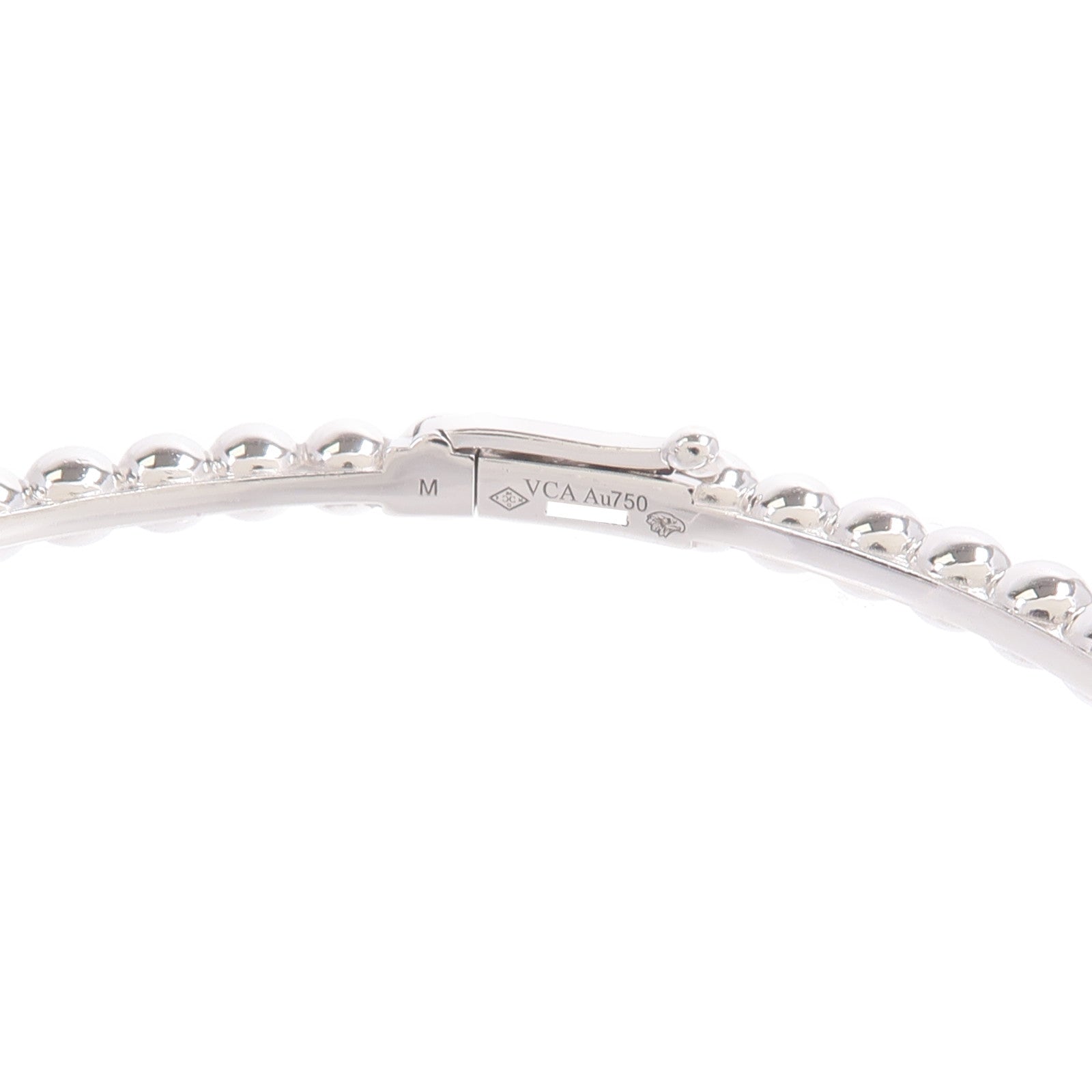 Van Cleef & Arpels 18K白金Perlee Pearls Bangle手鐲