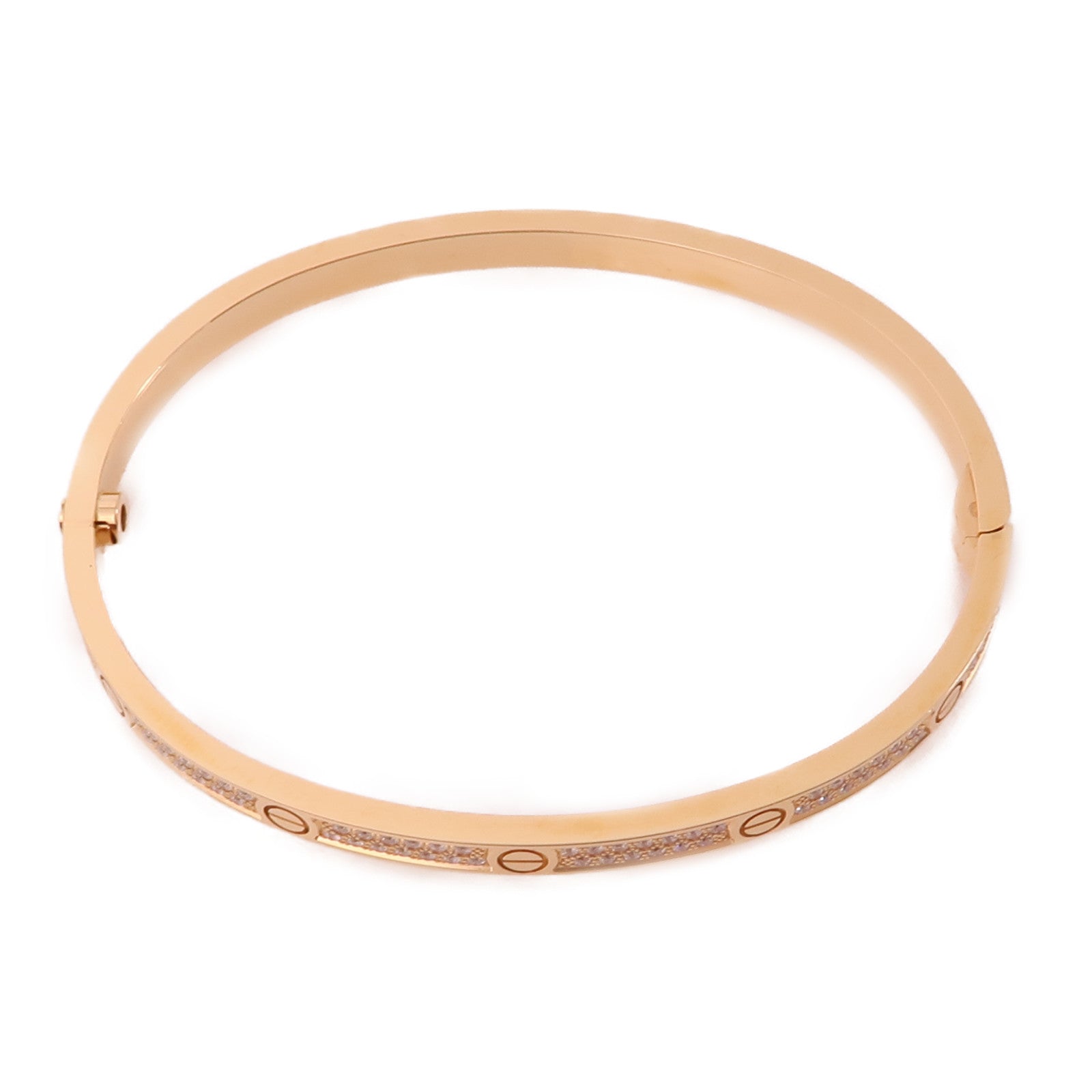CARTIER 18K玫瑰金Love Bracelet Small Model鑽石手鐲