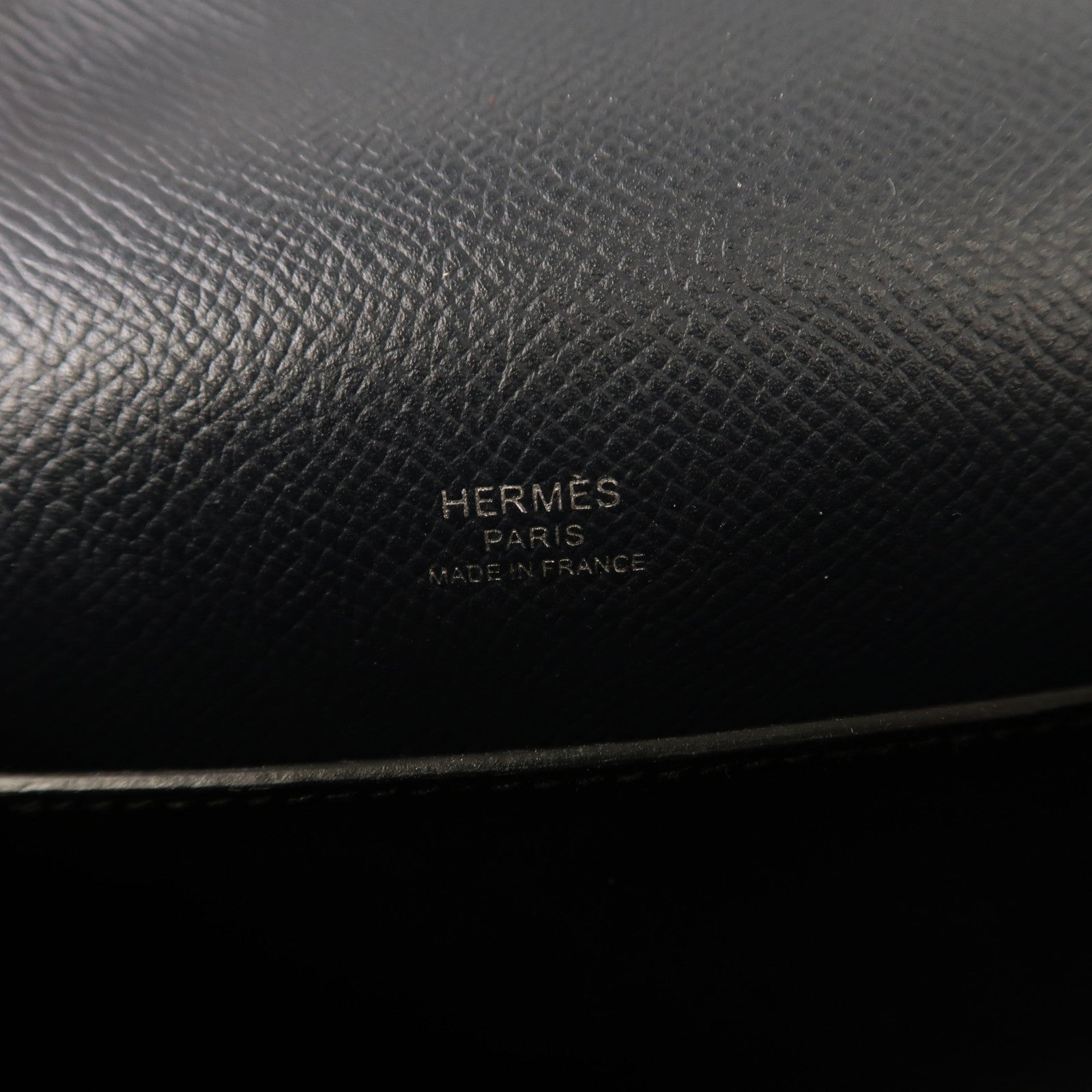 HERMES Epsom皮革Octogone 23銀扣肩背袋靛藍色