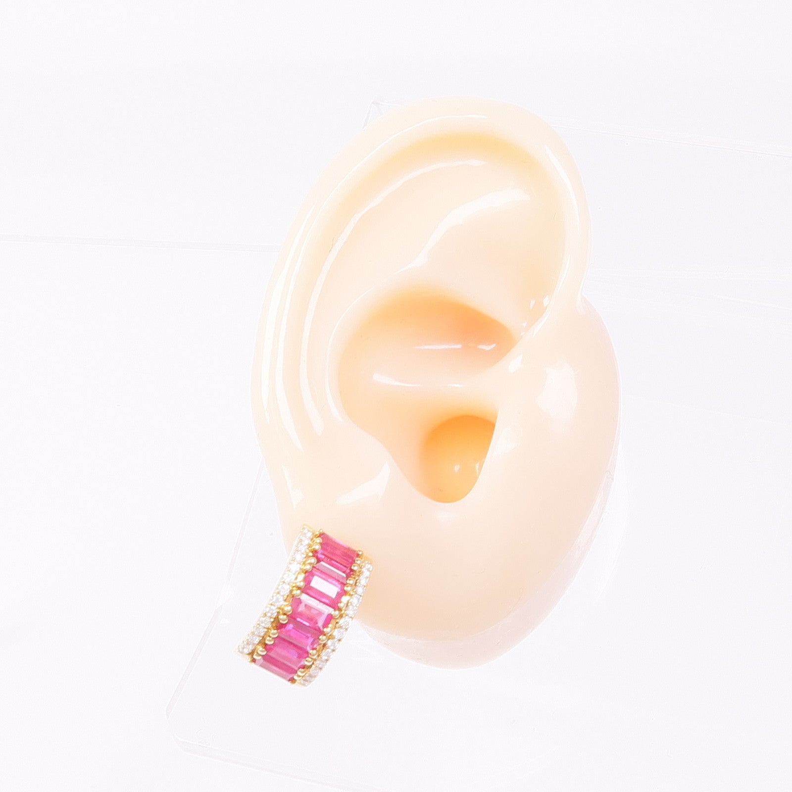 JEWELRY【激減優惠】 18K黃金Ruby/Diamond Earrings紅寶石/鑽石耳環