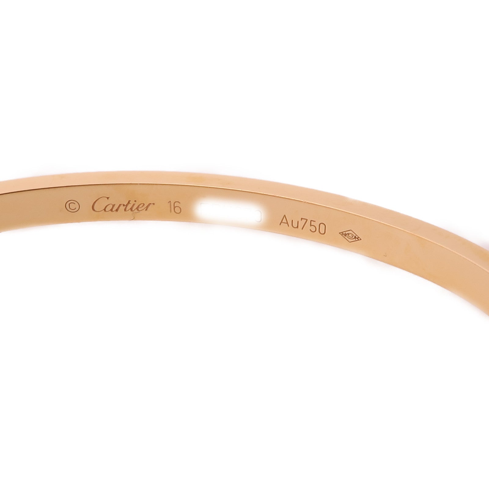 CARTIER 18K玫瑰金Love Bracelet Small Model鑽石手鐲