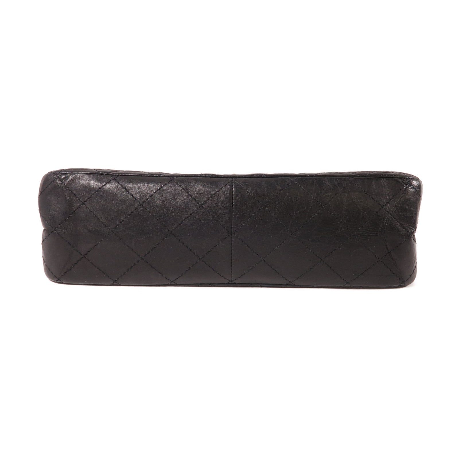 CHANEL 皮革Maxi Classic銀扣鏈帶肩背袋金屬灰色