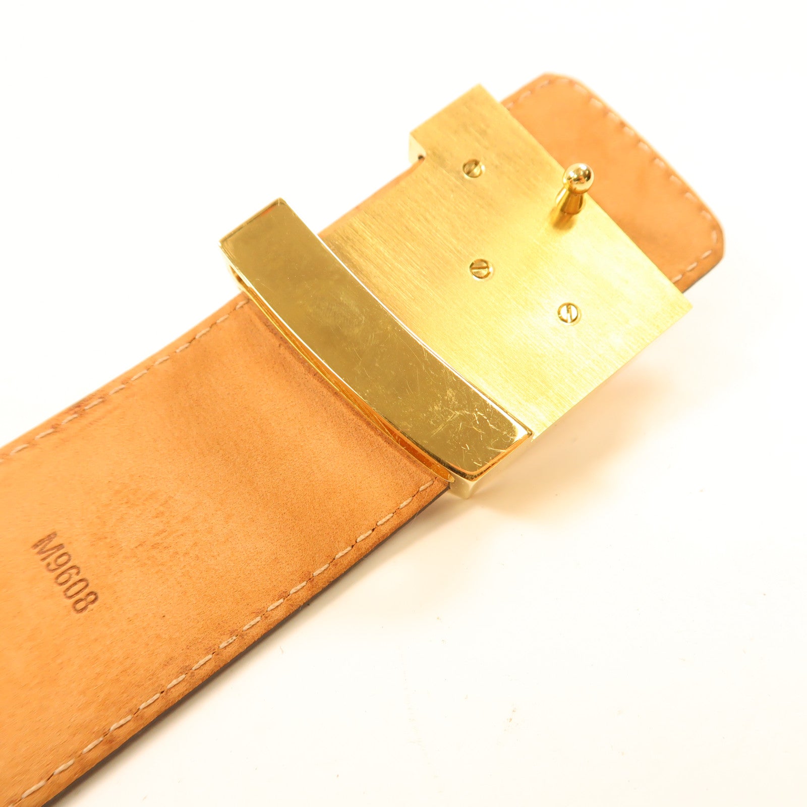 LOUIS VUITTON Monogram Initiales Belt金扣皮帶