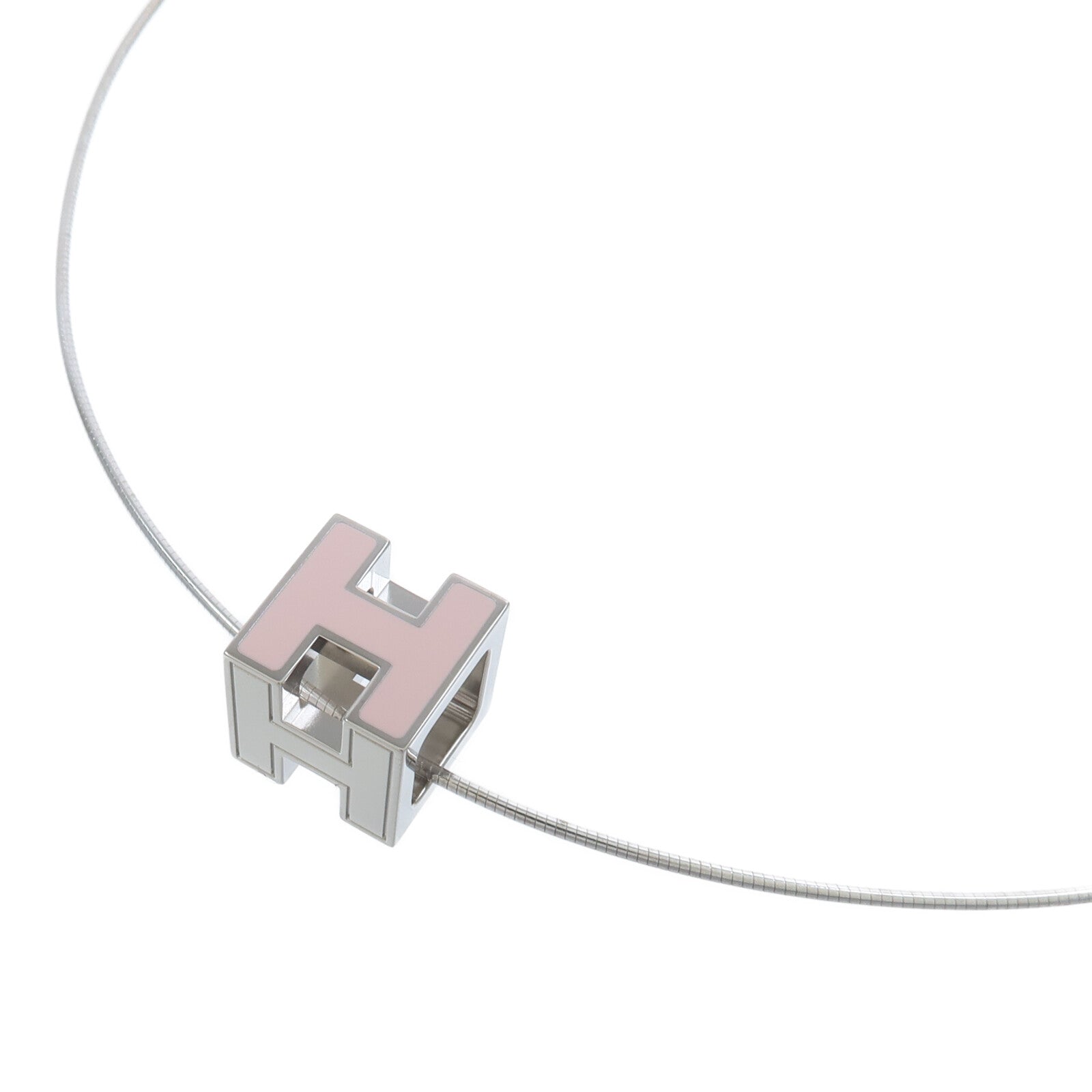 HERMES 金屬Cage D'h Pendant項鍊